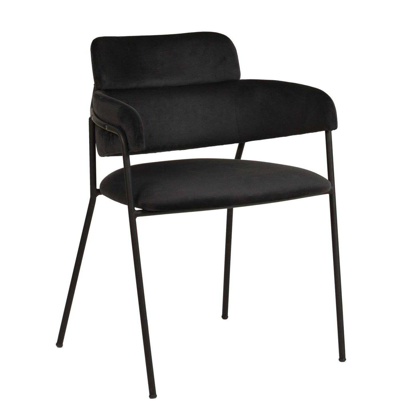 Axis Upholstered Dining Chair with Powder-Coated Stainless Steel Legs Set of 2