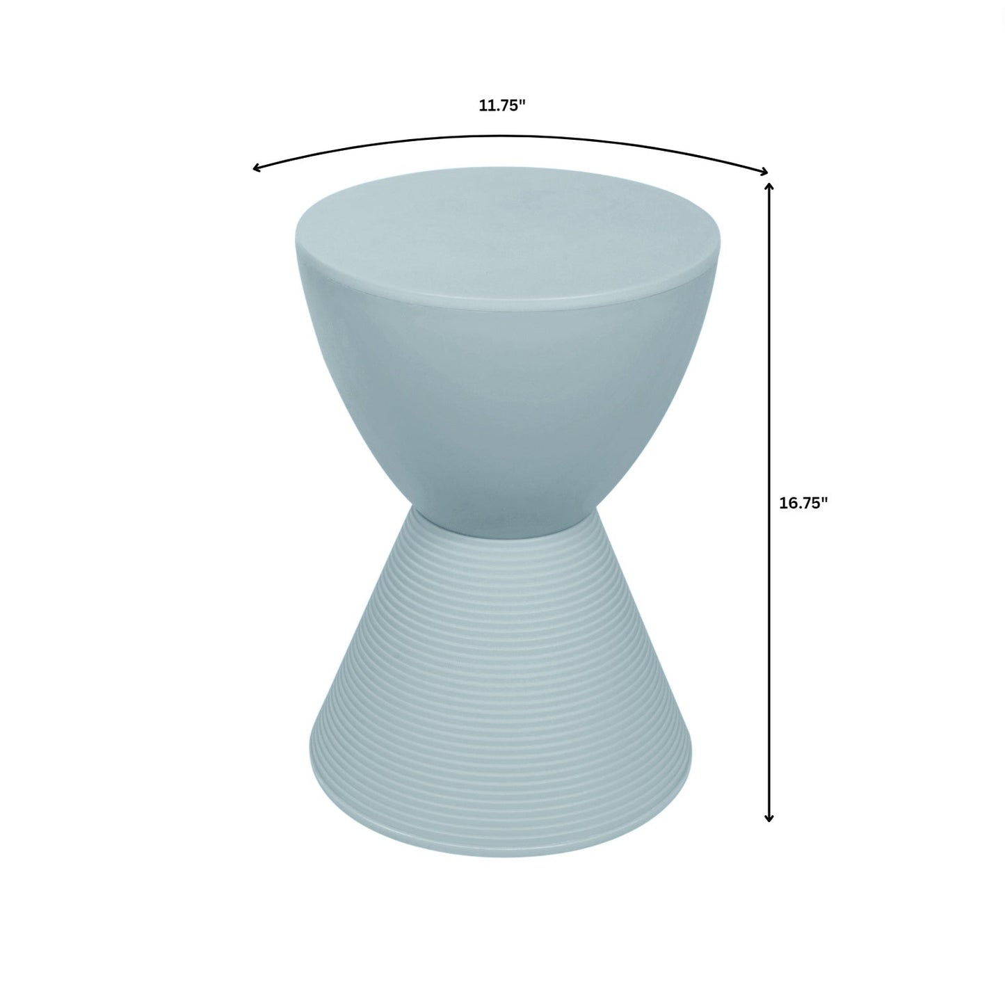 Boyd Storage Round Side End Table in Polypropylene Plastic