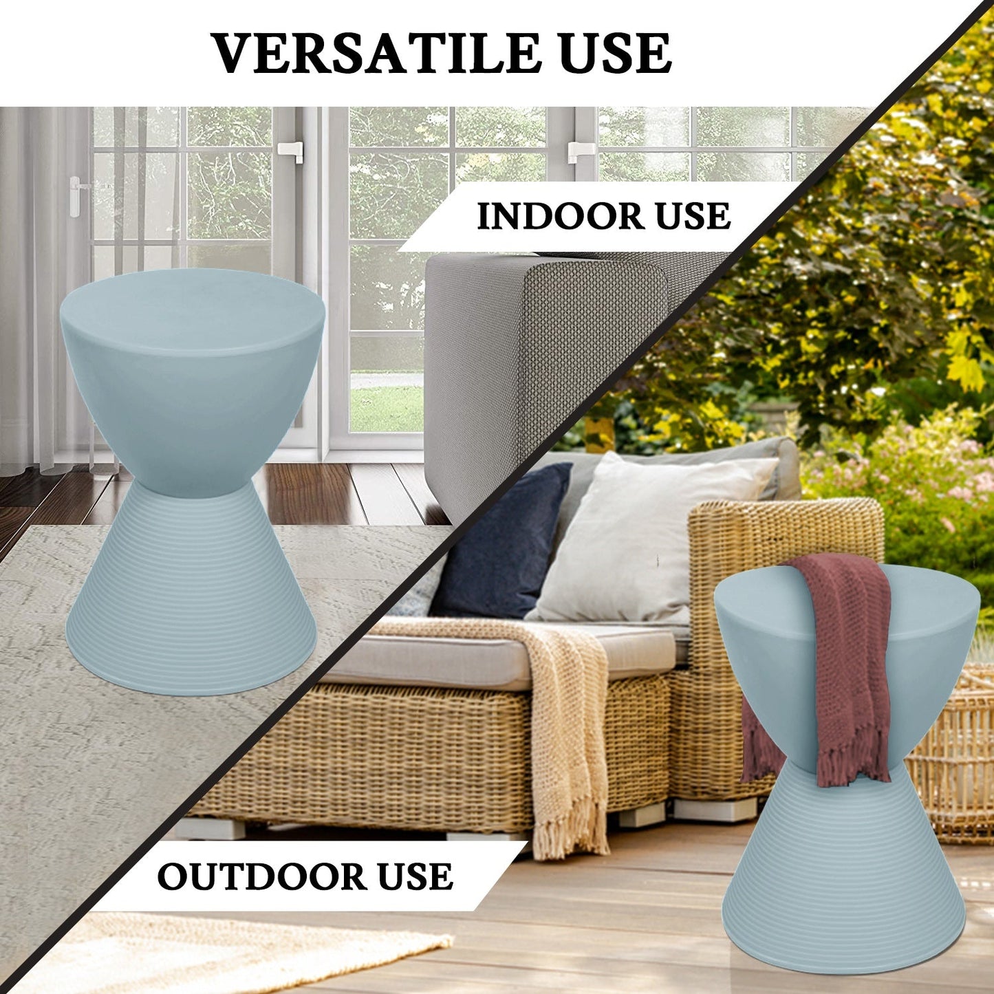 Boyd Storage Round Side End Table in Polypropylene Plastic