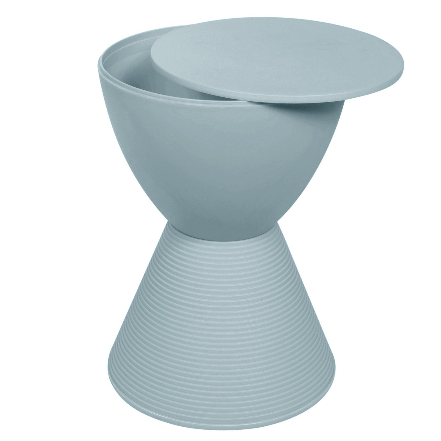 Boyd Storage Round Side End Table in Polypropylene Plastic