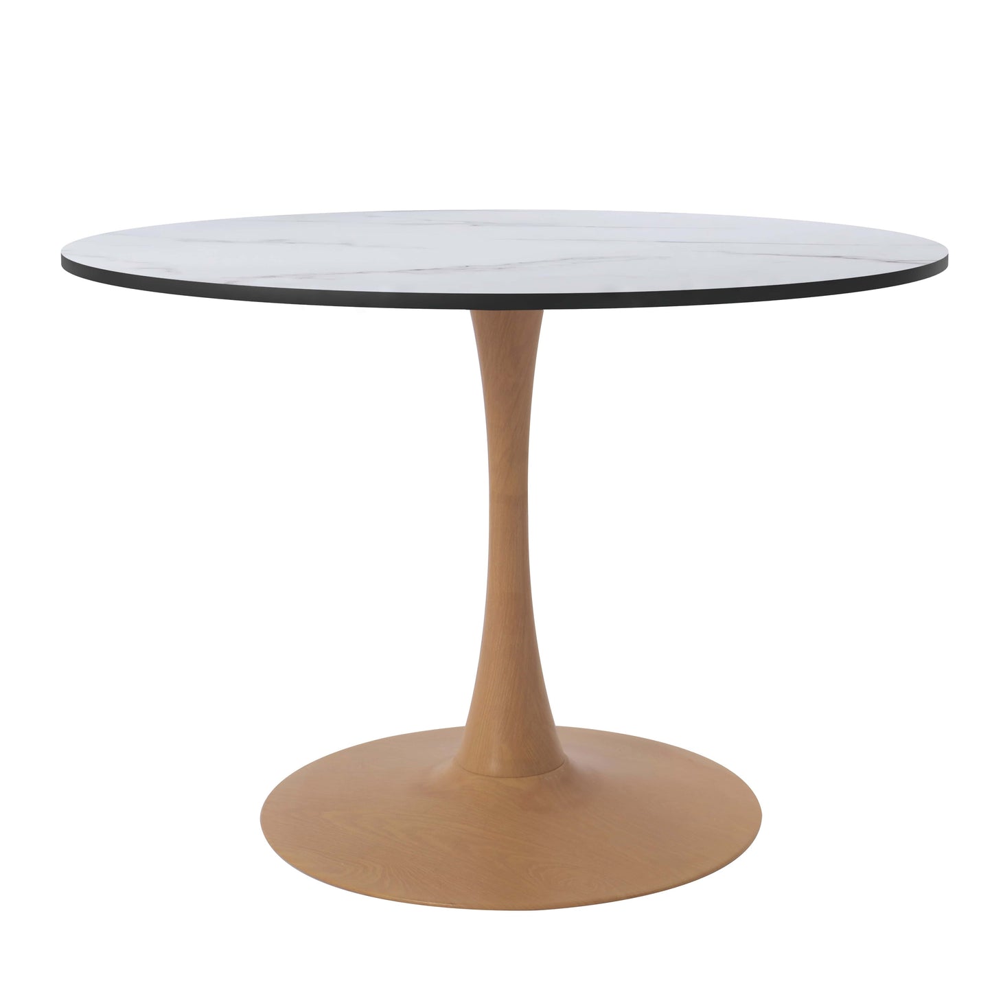 Bristol 35" Round Dining Table Wood Transfer Cherry/Natural/Walnut Base with MDF Table Top