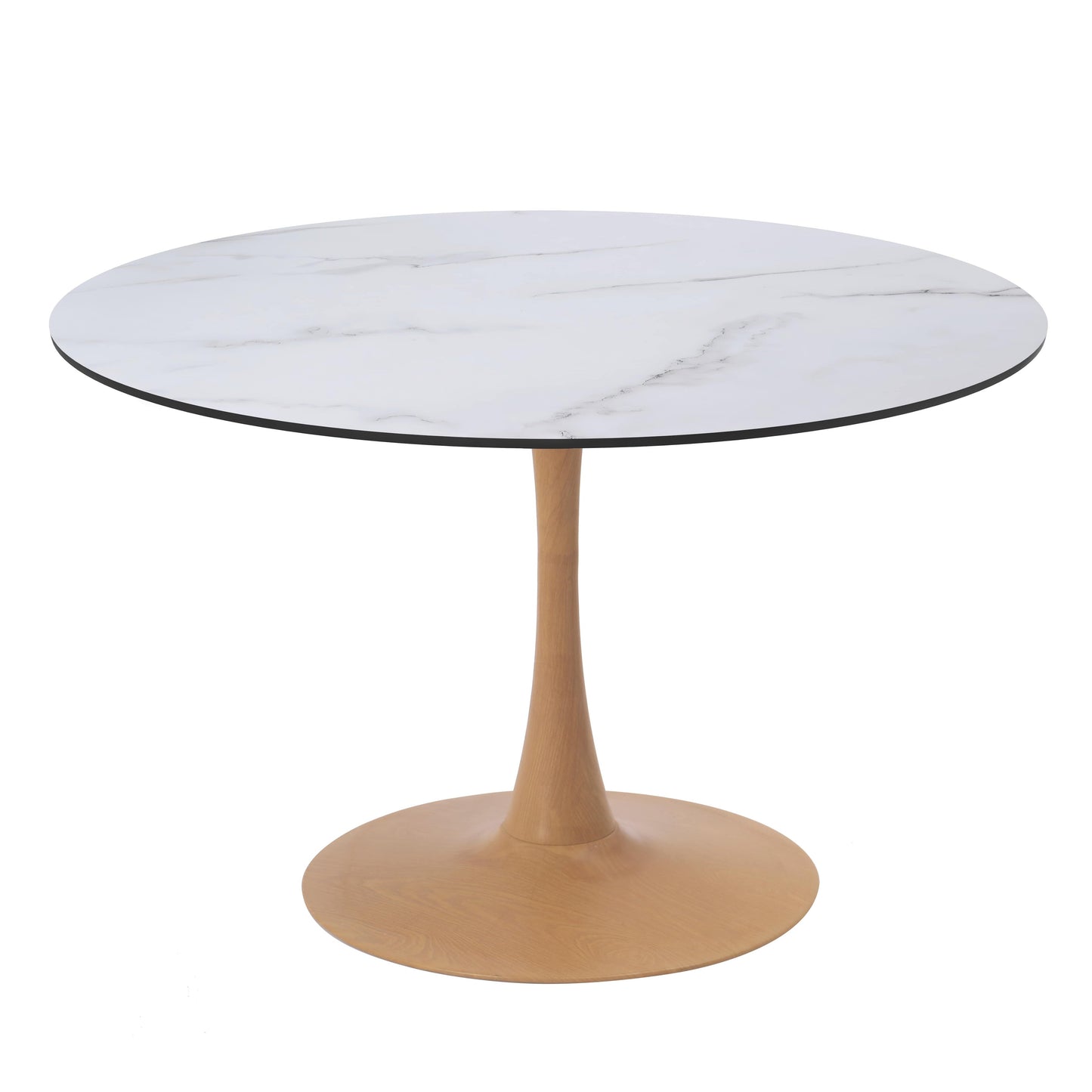 Bristol 35" Round Dining Table Wood Transfer Cherry/Natural/Walnut Base with MDF Table Top