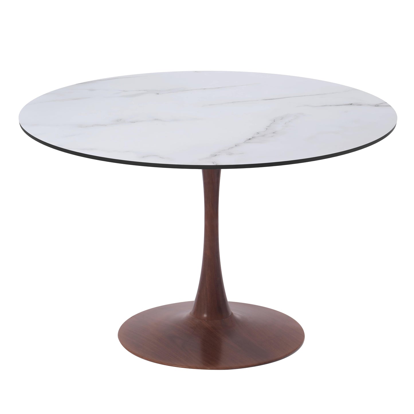 Bristol 35" Round Dining Table Wood Transfer Cherry/Natural/Walnut Base with MDF Table Top