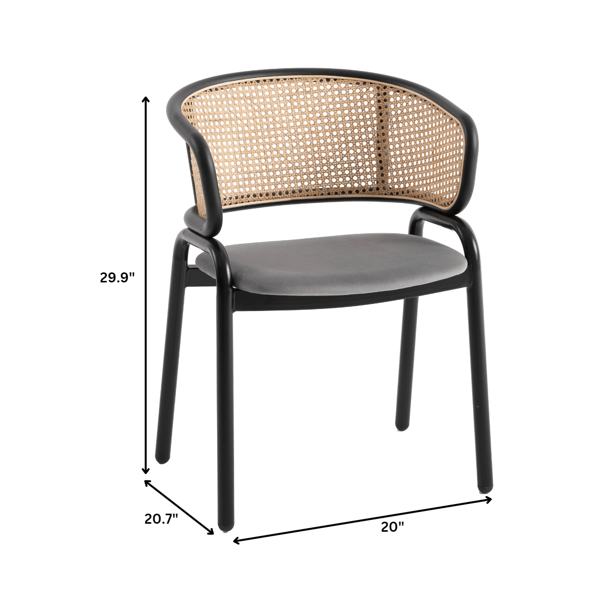 Ravenna 7-Piece Dining Set with 63” Rectangular Table and 6-Piece Velvet Arm Chairs