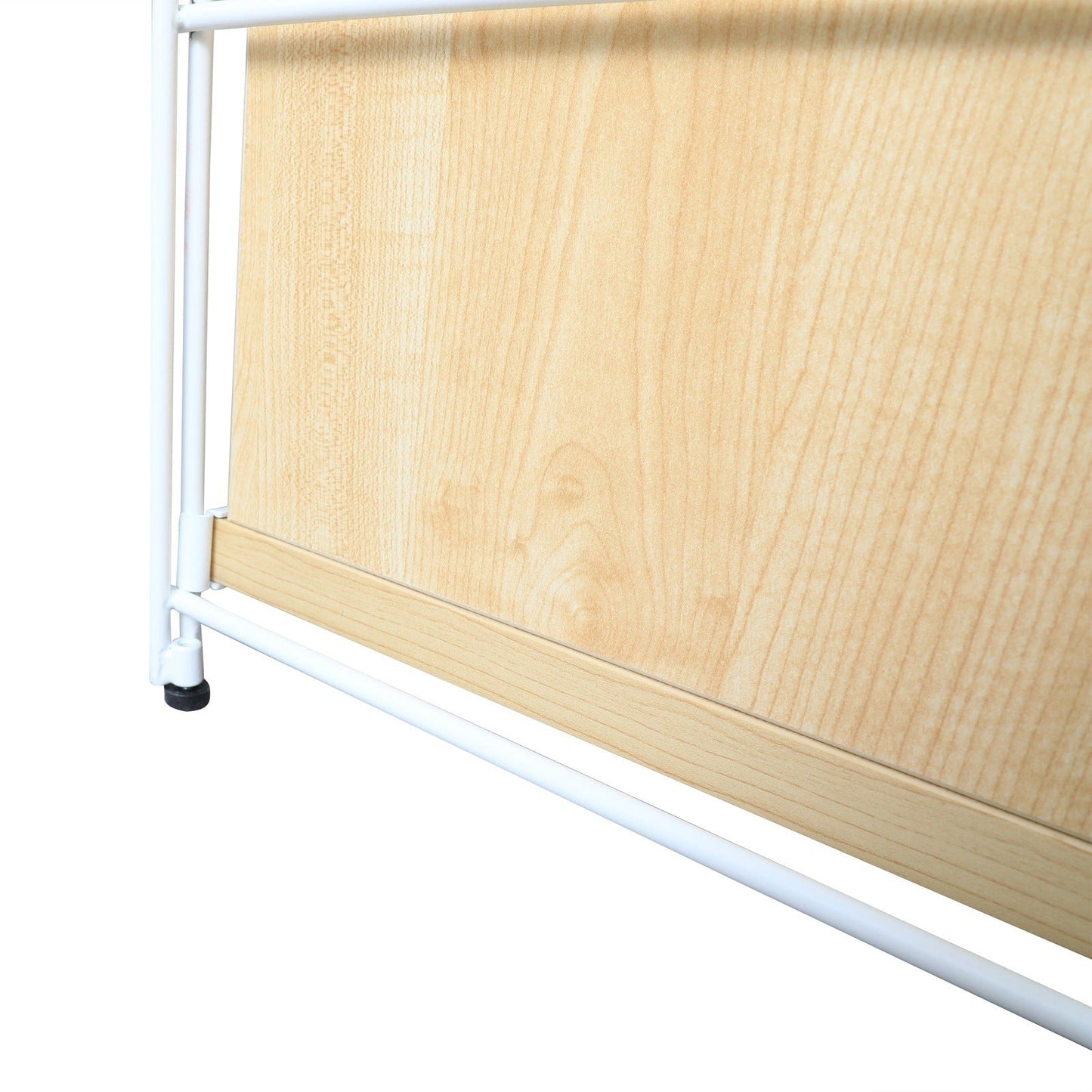 Brentwood Etagere Bookcase with White Powder Coated Steel Frame and Melamine Board Shelves