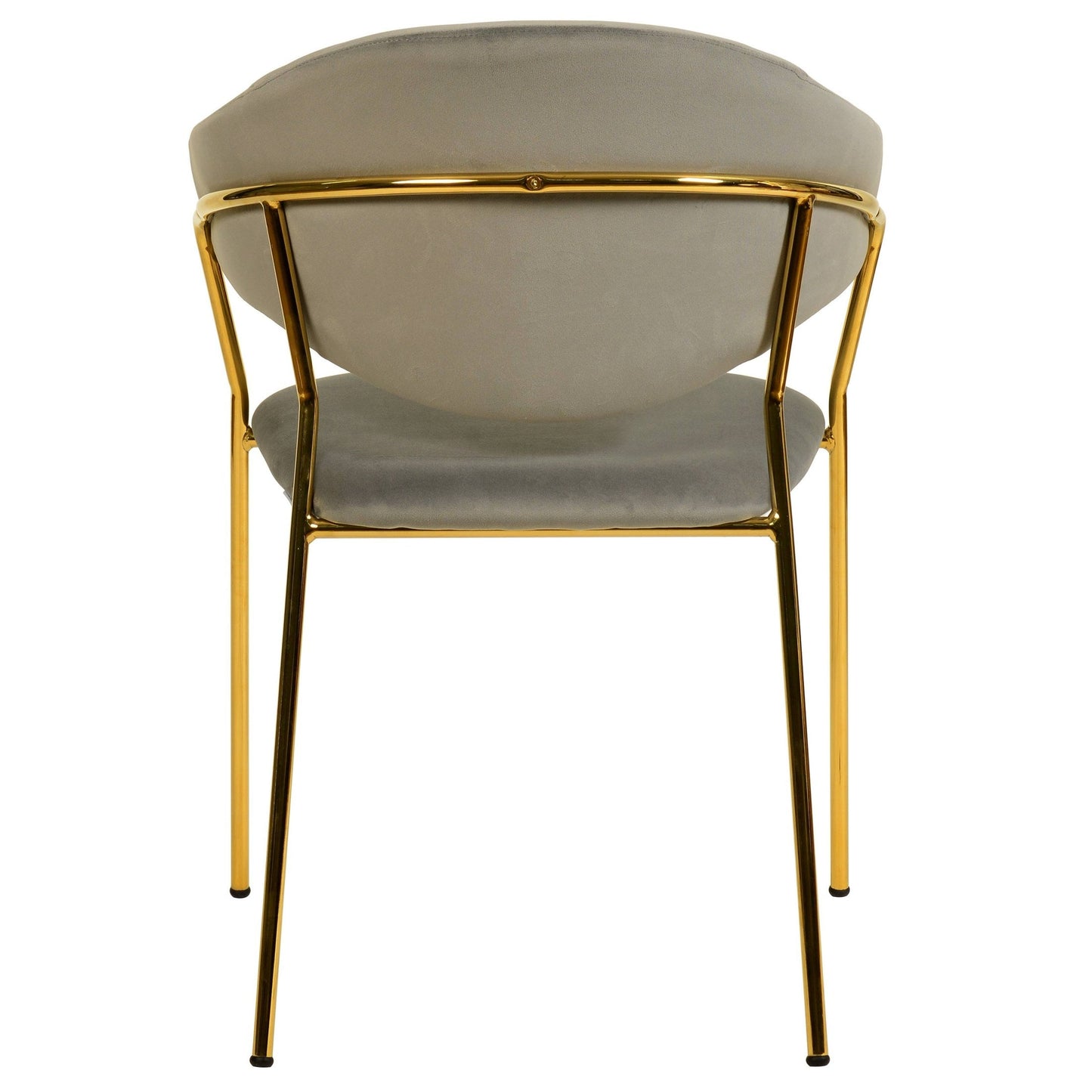 Bella Modern Dining Chair Upholstered in Leather With Stainless Steel Base Set of 2