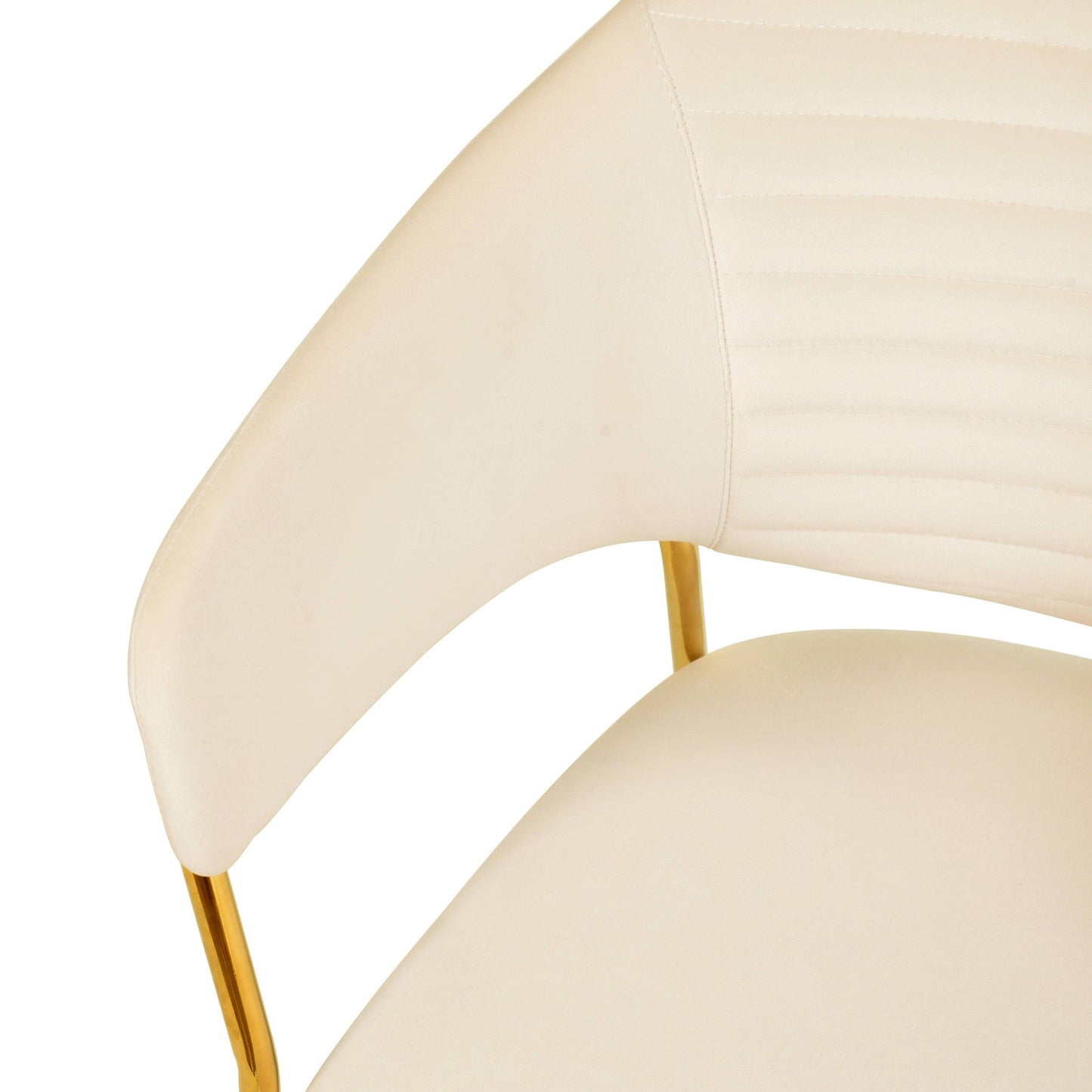 Bella Modern Dining Chair Upholstered in Leather With Stainless Steel Base Set of 2