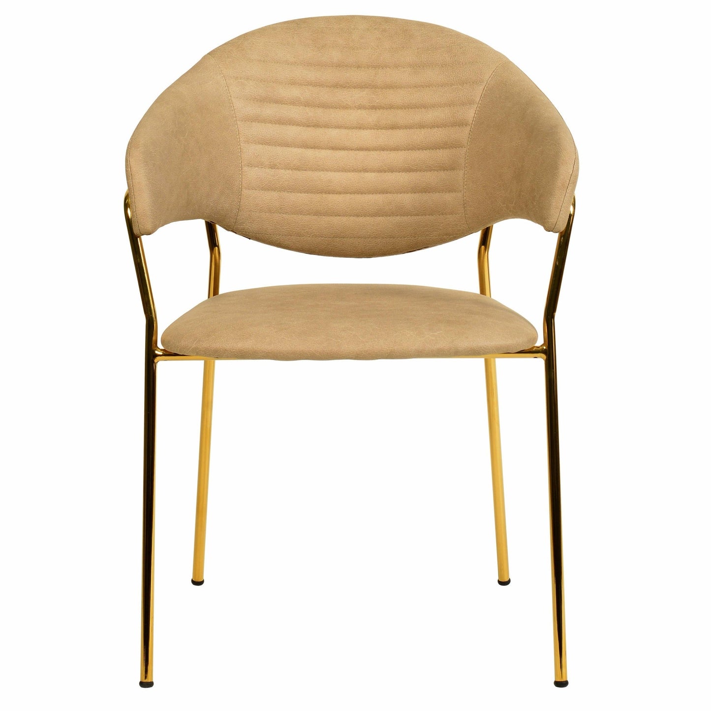 Bella Modern Dining Chair Upholstered in Leather With Stainless Steel Base Set of 2