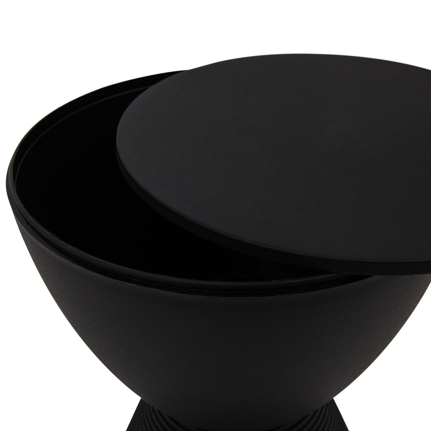Boyd Storage Round Side End Table in Polypropylene Plastic