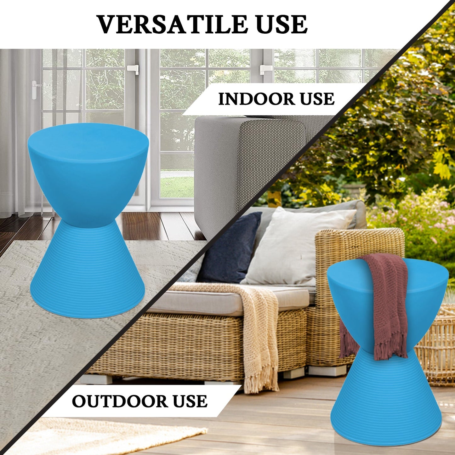 Boyd Storage Round Side End Table in Polypropylene Plastic
