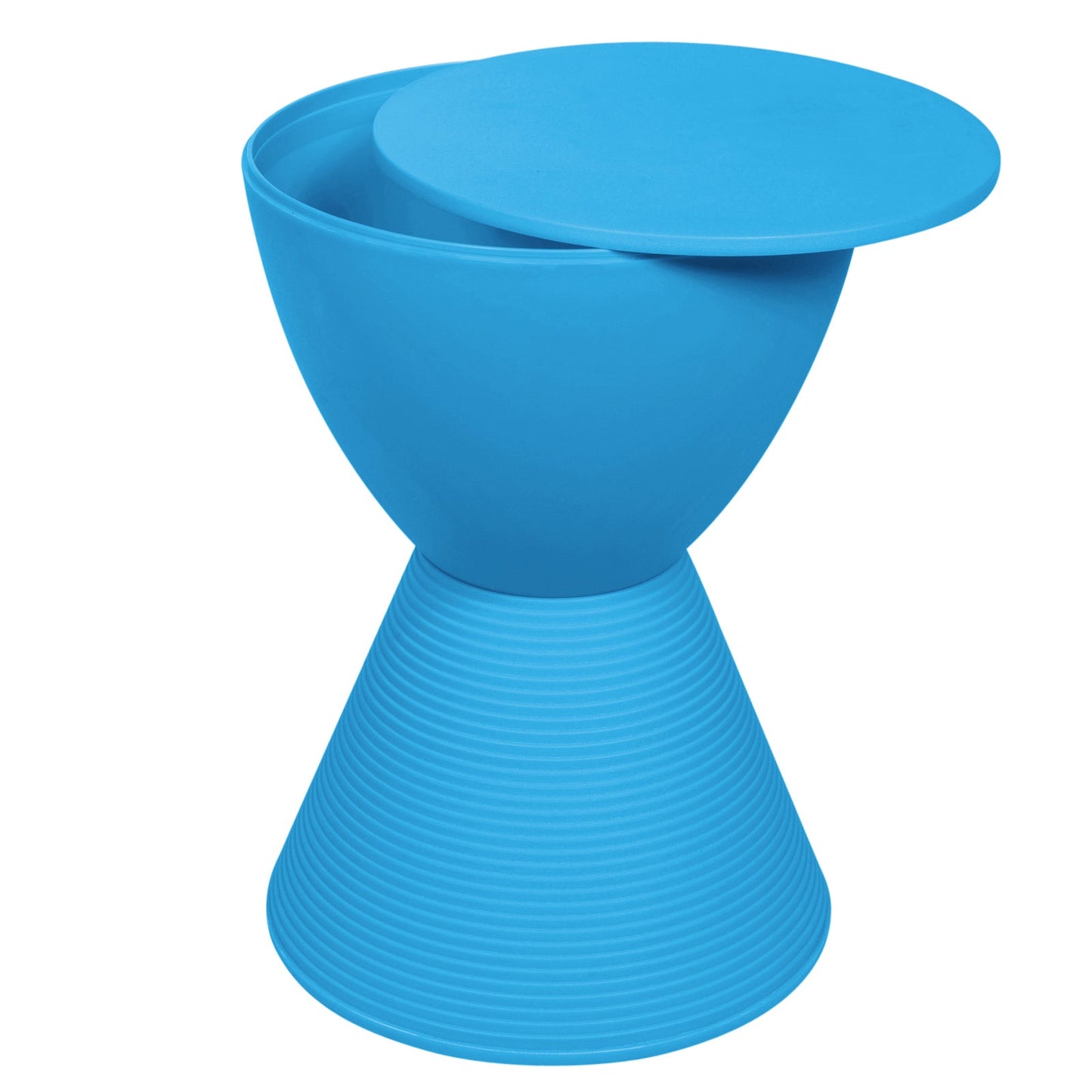 Boyd Storage Round Side End Table in Polypropylene Plastic