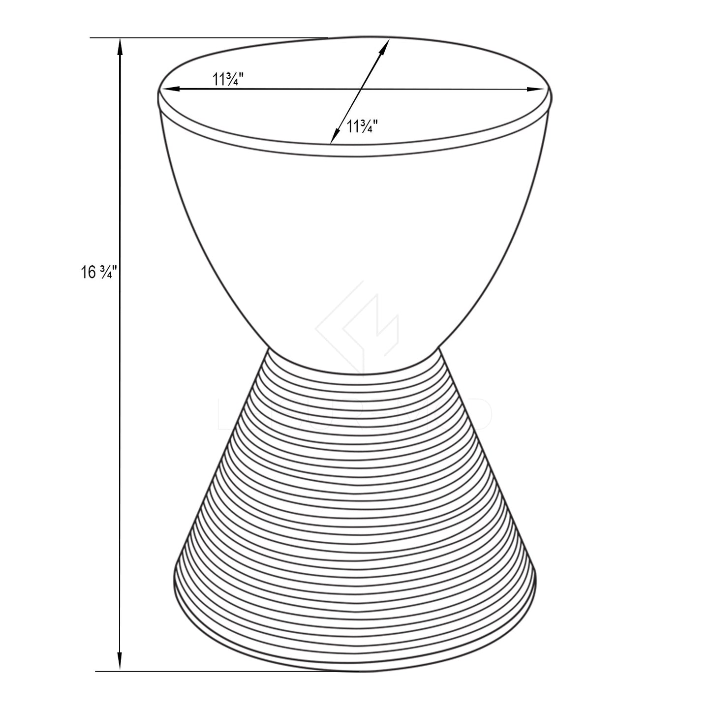 Boyd Storage Round Side End Table in Polypropylene Plastic