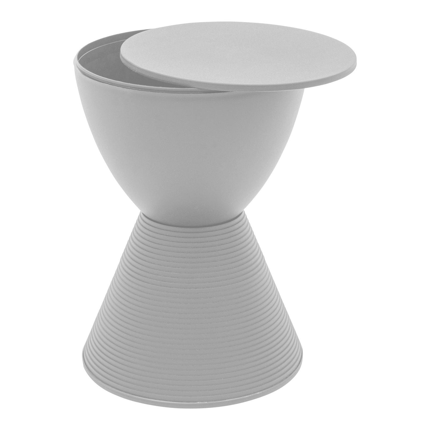 Boyd Storage Round Side End Table in Polypropylene Plastic