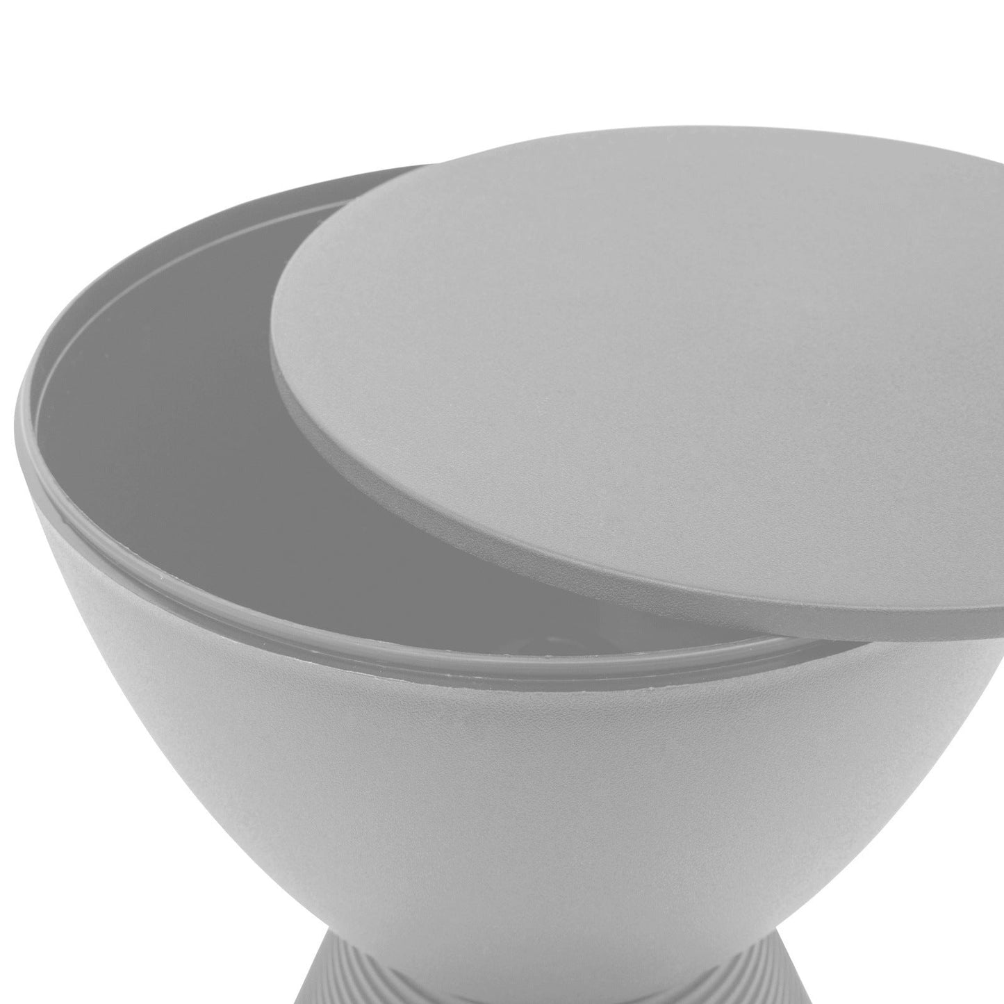 Boyd Storage Round Side End Table in Polypropylene Plastic