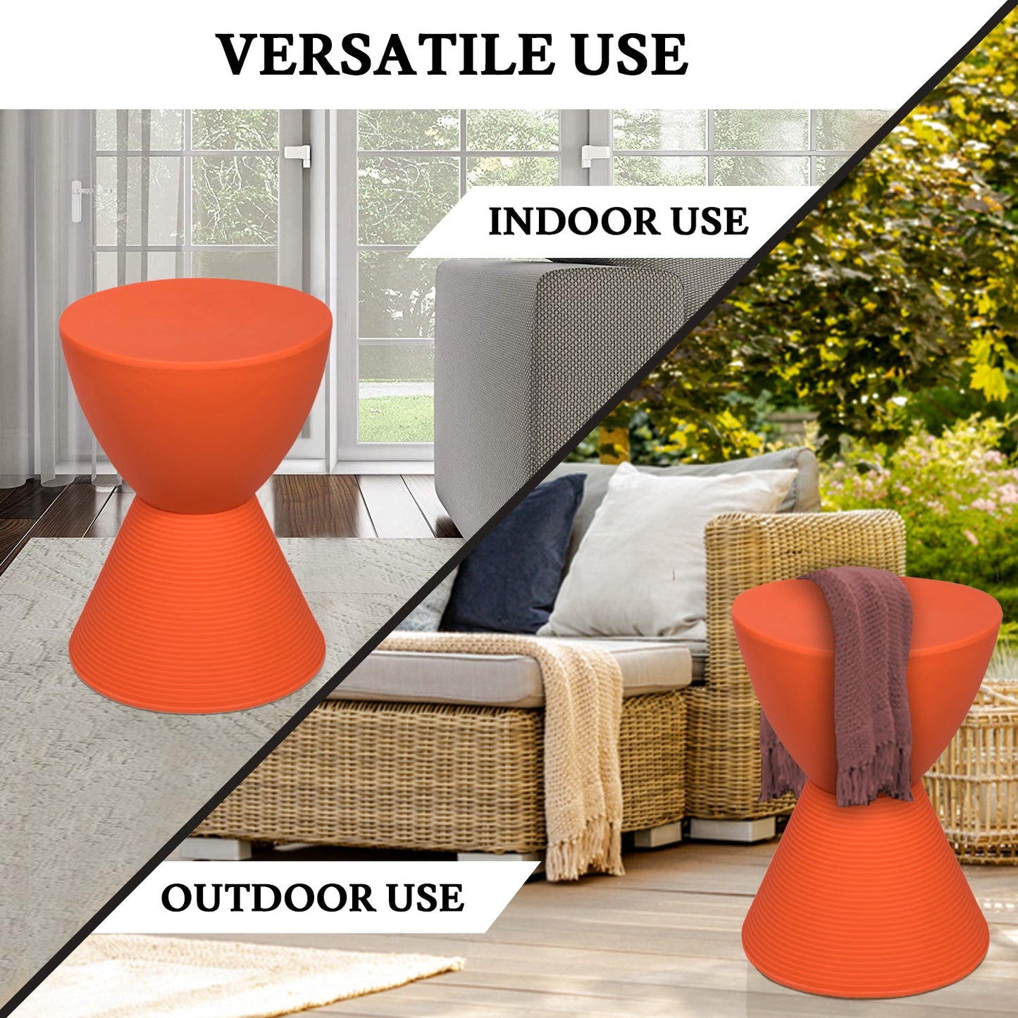 Boyd Storage Round Side End Table in Polypropylene Plastic