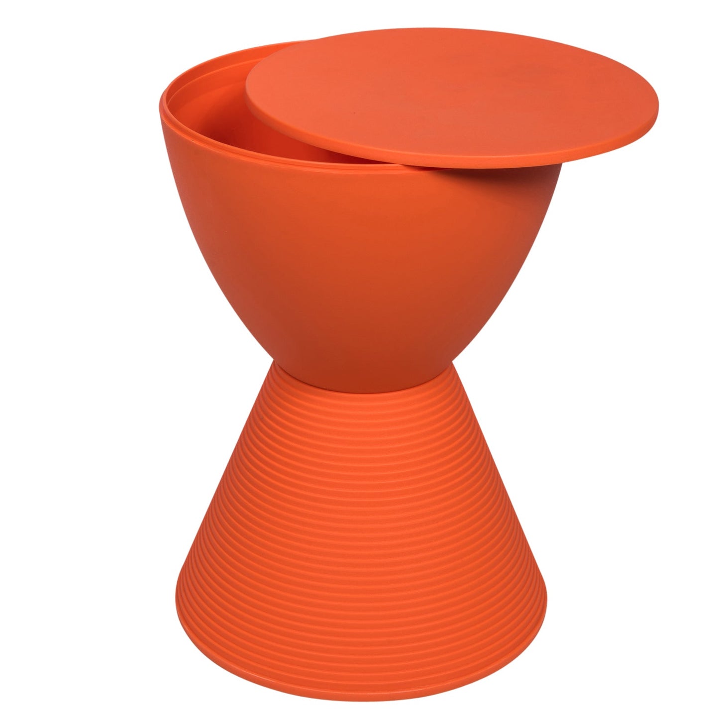 Boyd Storage Round Side End Table in Polypropylene Plastic