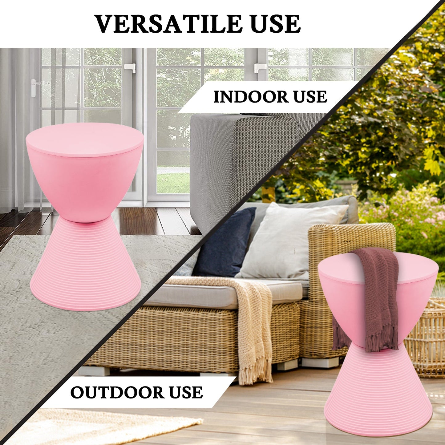 Boyd Storage Round Side End Table in Polypropylene Plastic