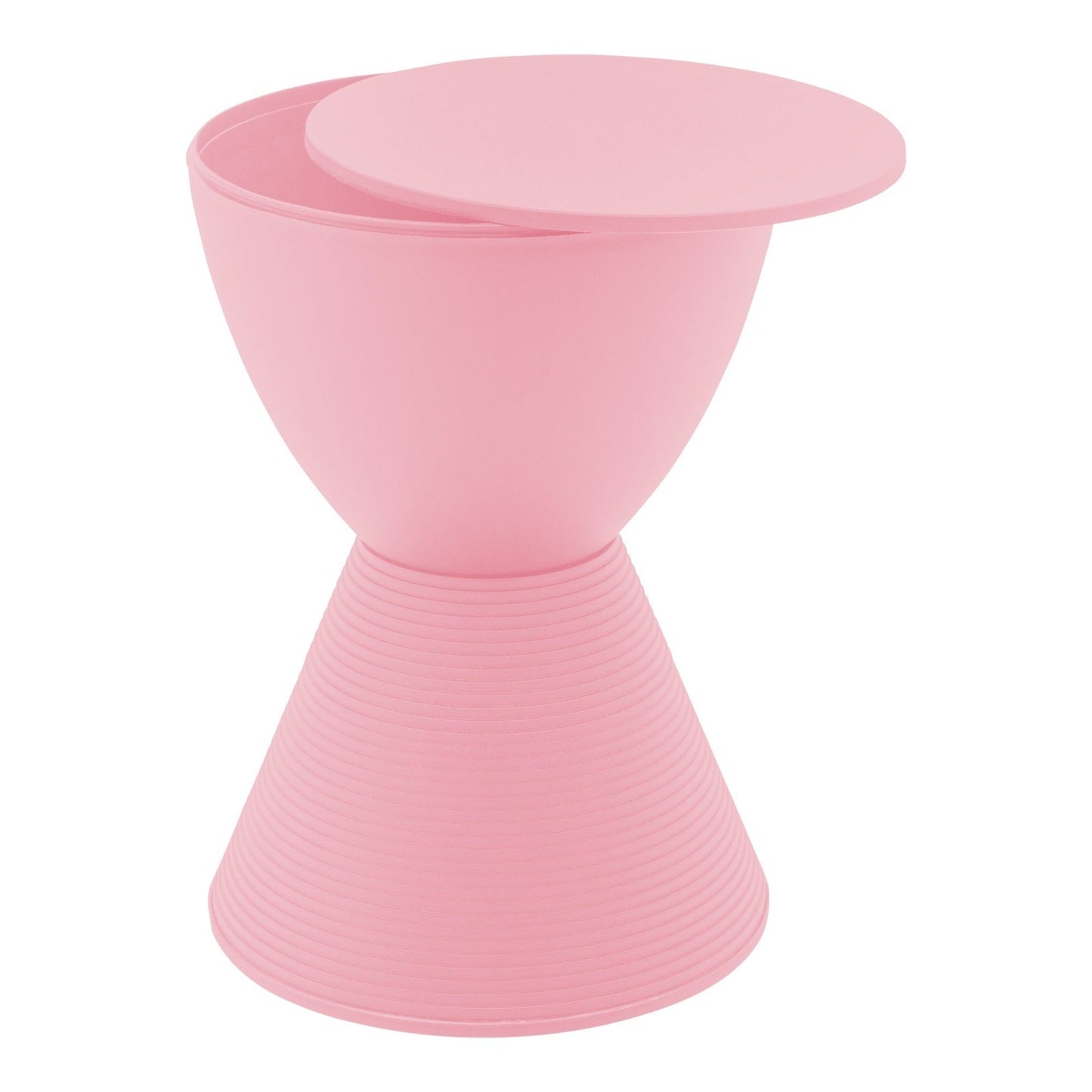 Boyd Storage Round Side End Table in Polypropylene Plastic