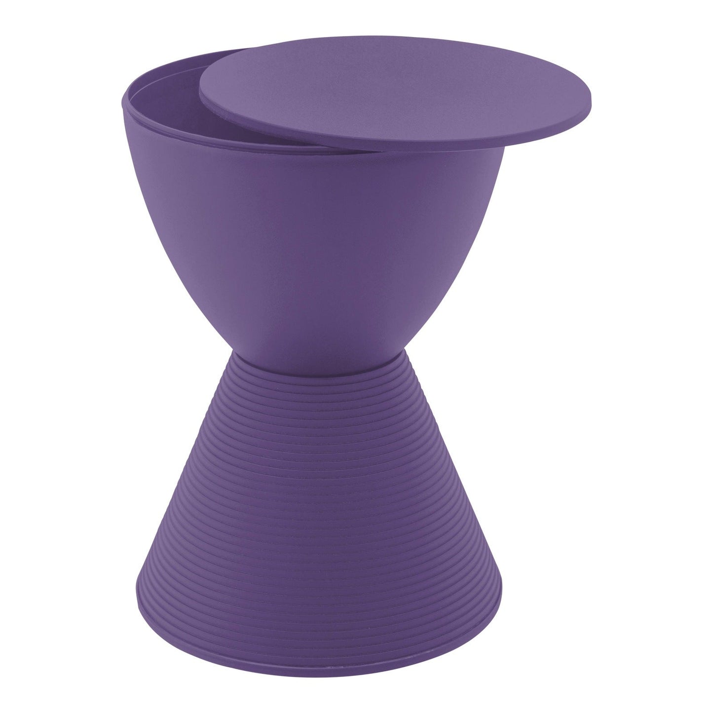 Boyd Storage Round Side End Table in Polypropylene Plastic
