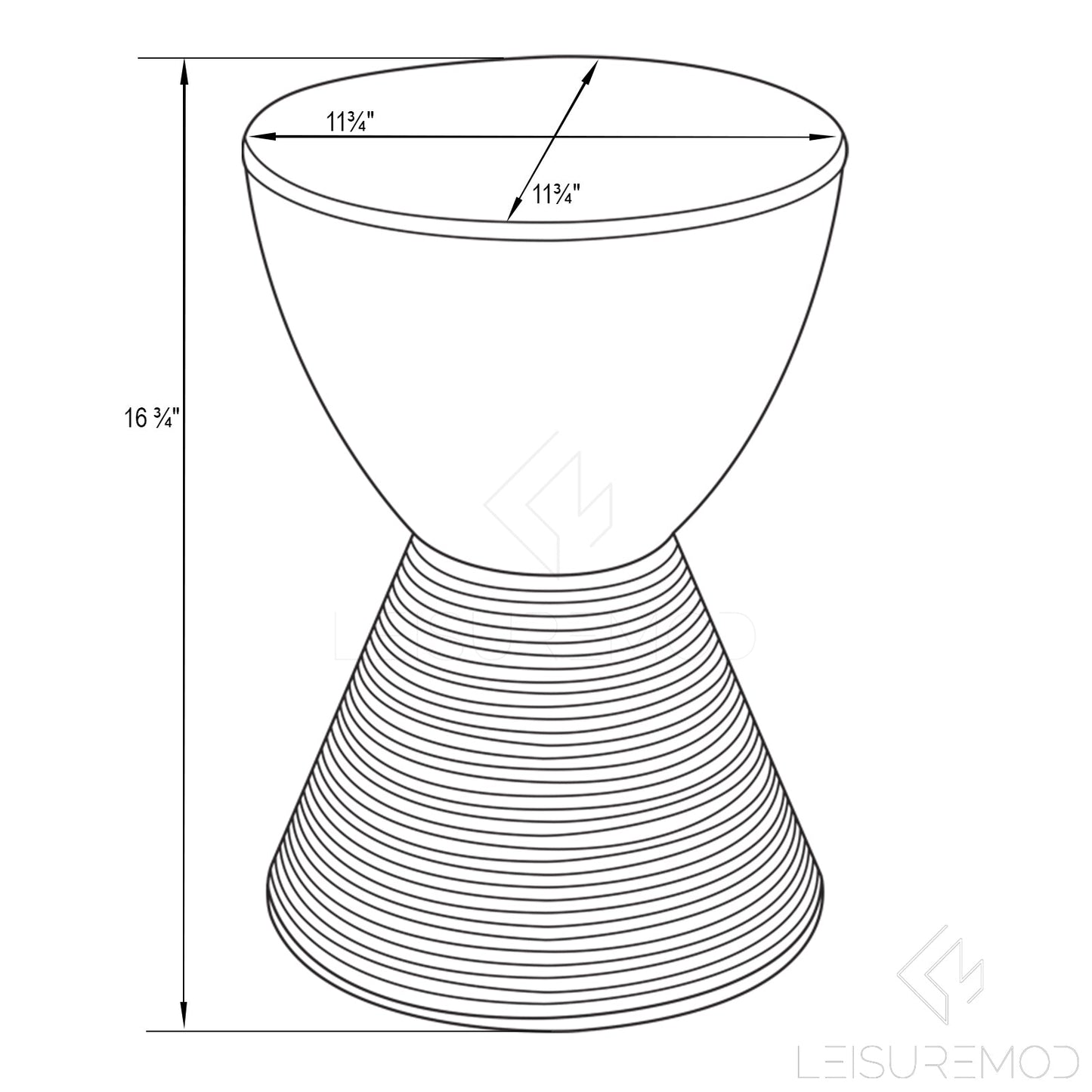 Boyd Storage Round Side End Table in Polypropylene Plastic