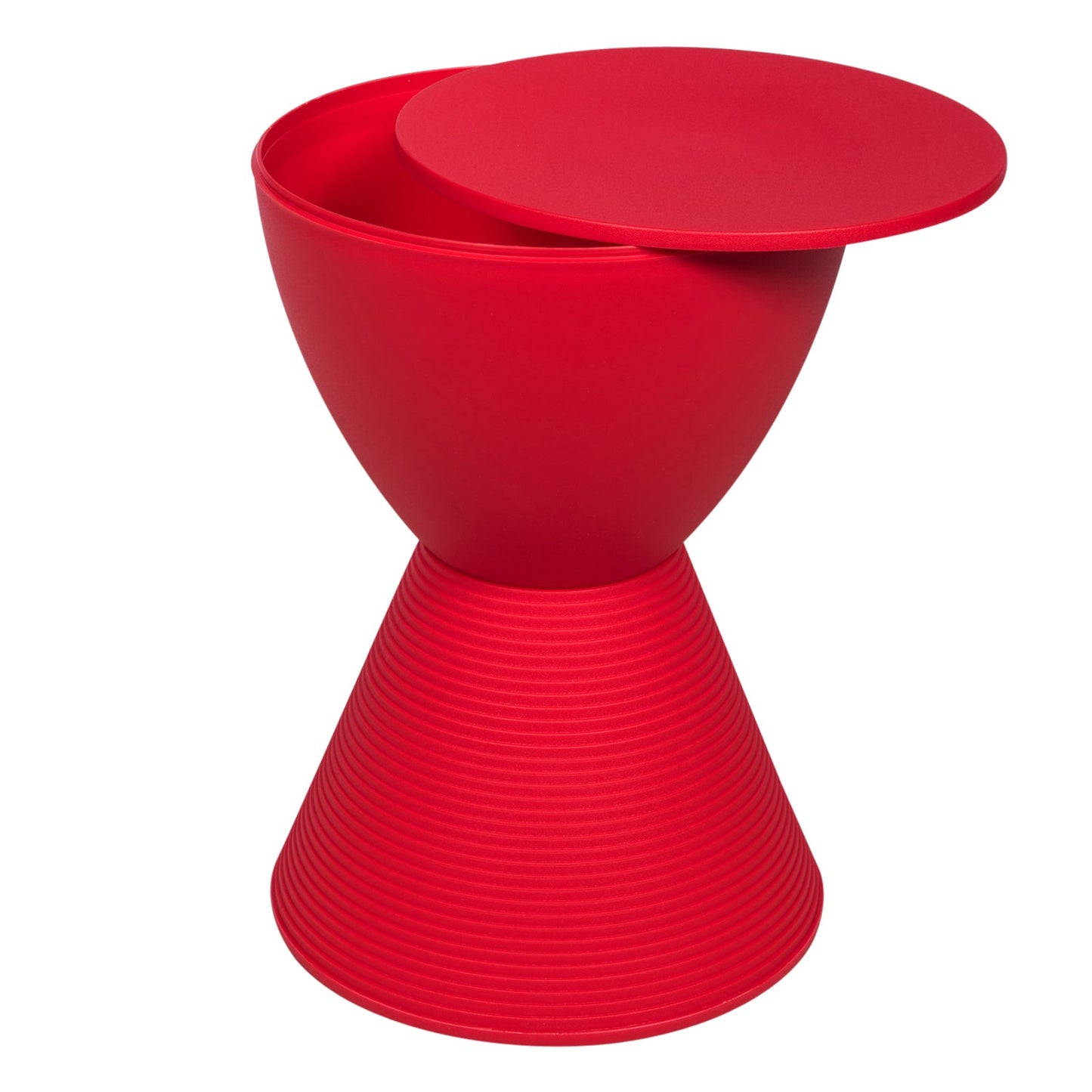 Boyd Storage Round Side End Table in Polypropylene Plastic