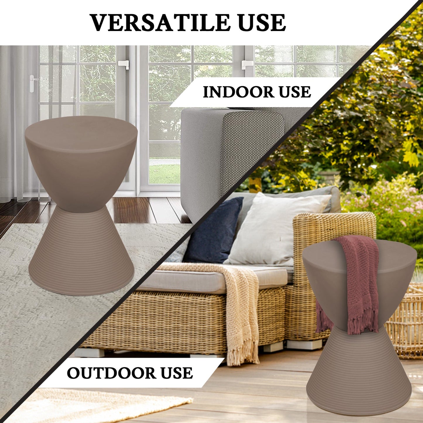 Boyd Storage Round Side End Table in Polypropylene Plastic