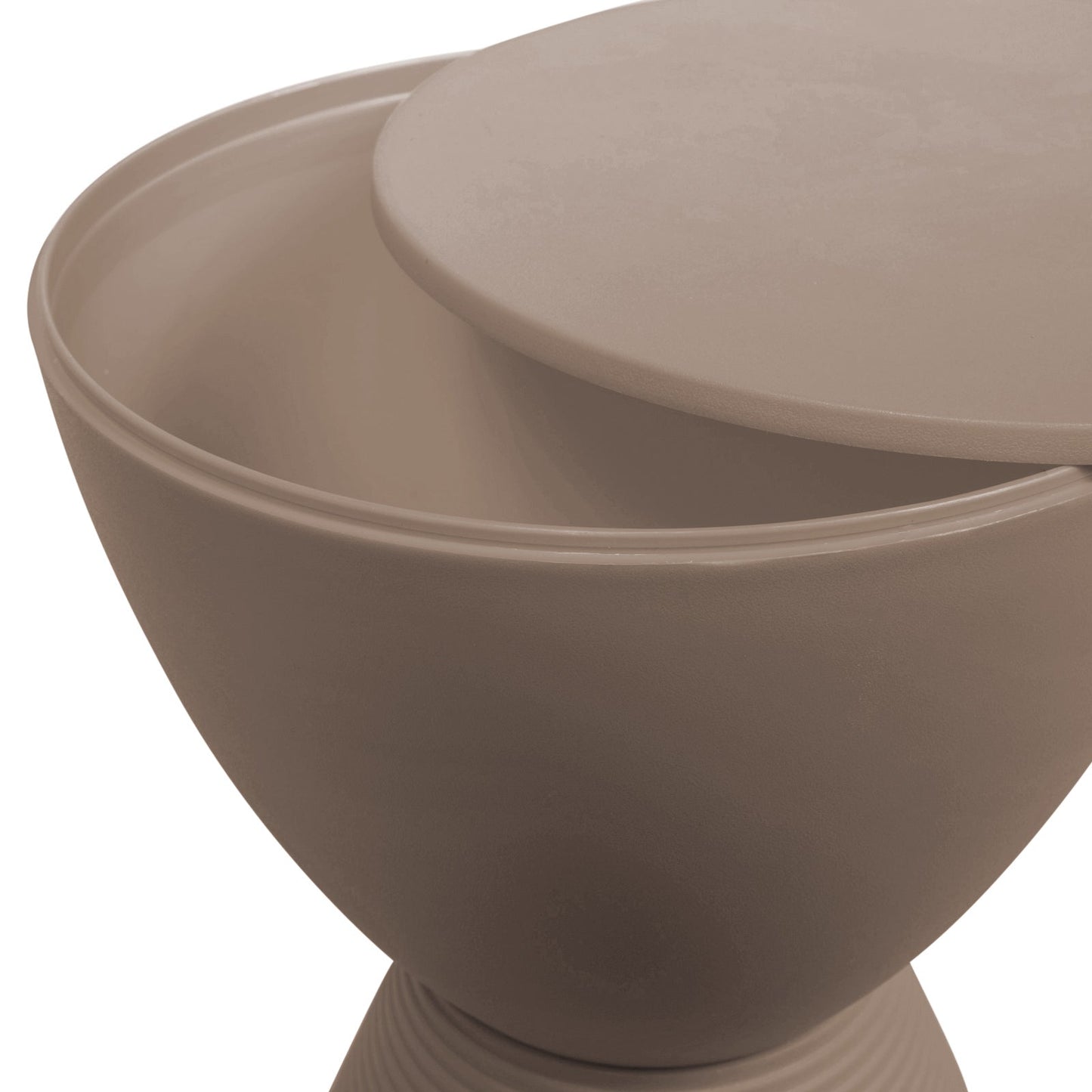 Boyd Storage Round Side End Table in Polypropylene Plastic