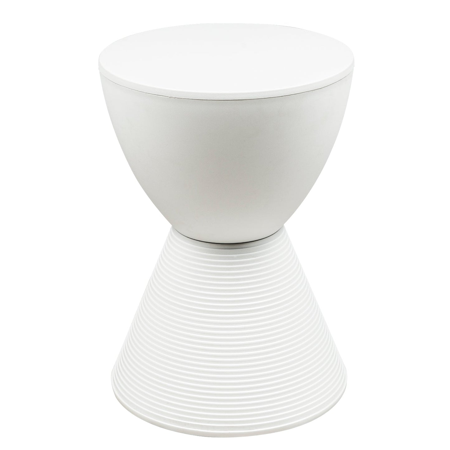 Boyd Storage Round Side End Table in Polypropylene Plastic