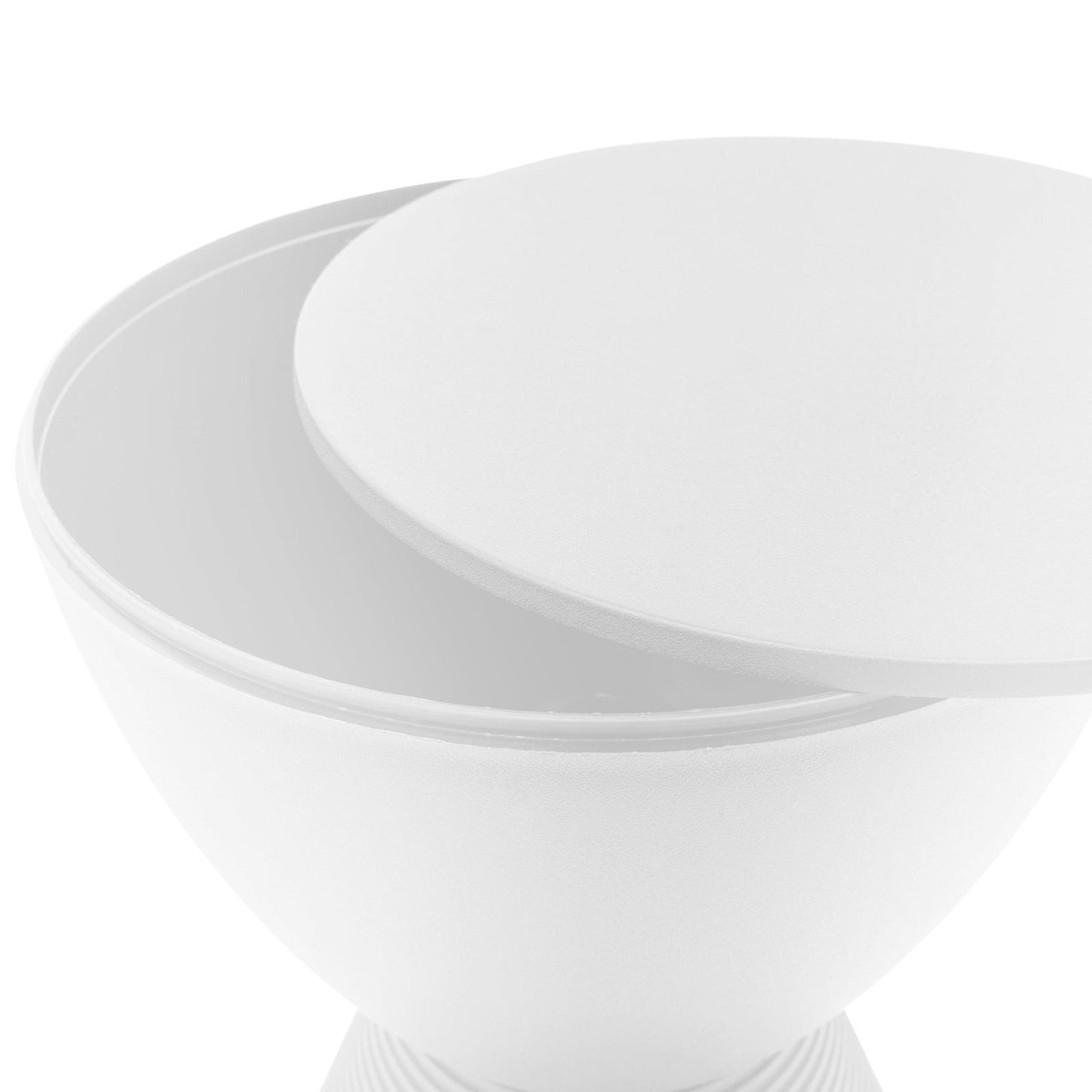 Boyd Storage Round Side End Table in Polypropylene Plastic