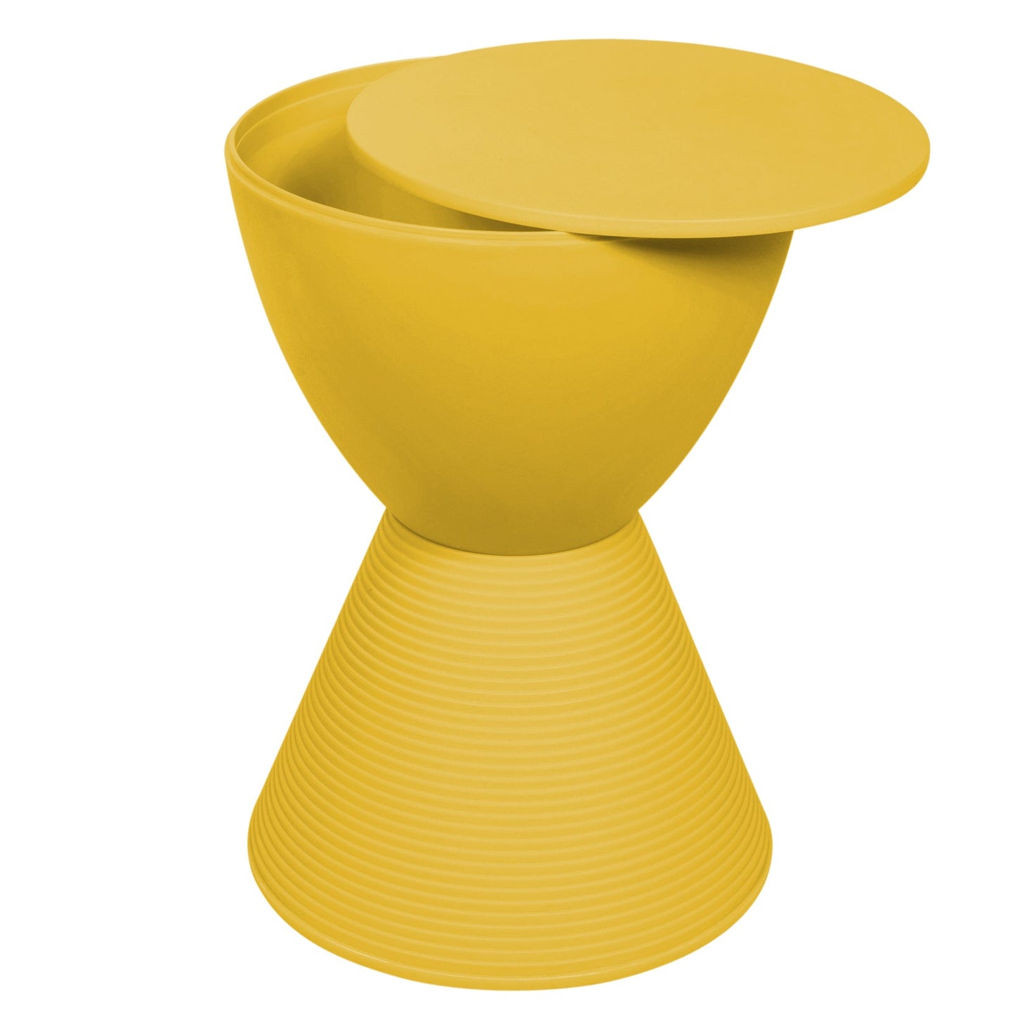 Boyd Storage Round Side End Table in Polypropylene Plastic