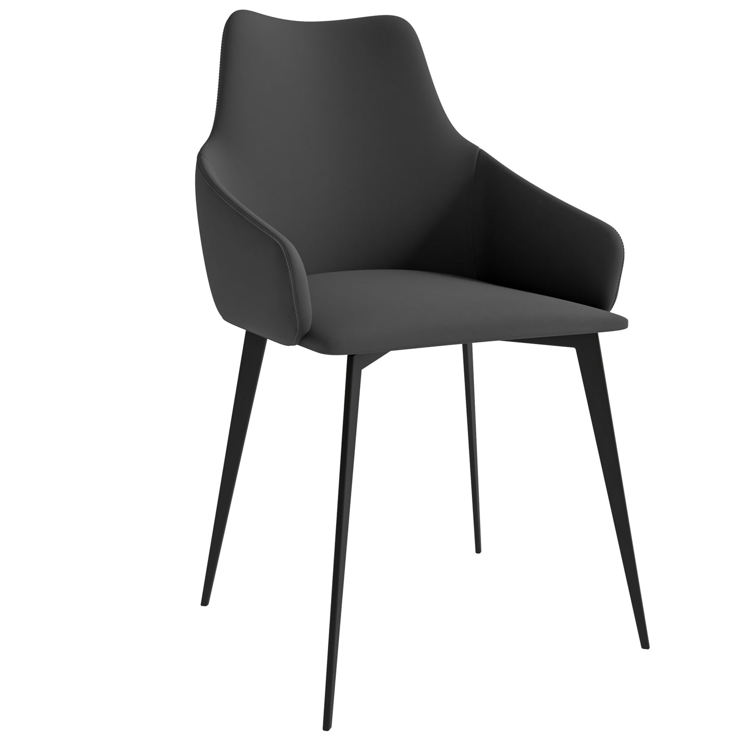 Bristol 4-Piece Dining Set with 35" Round Dining Table and 3 PU Leather Dining Chairs
