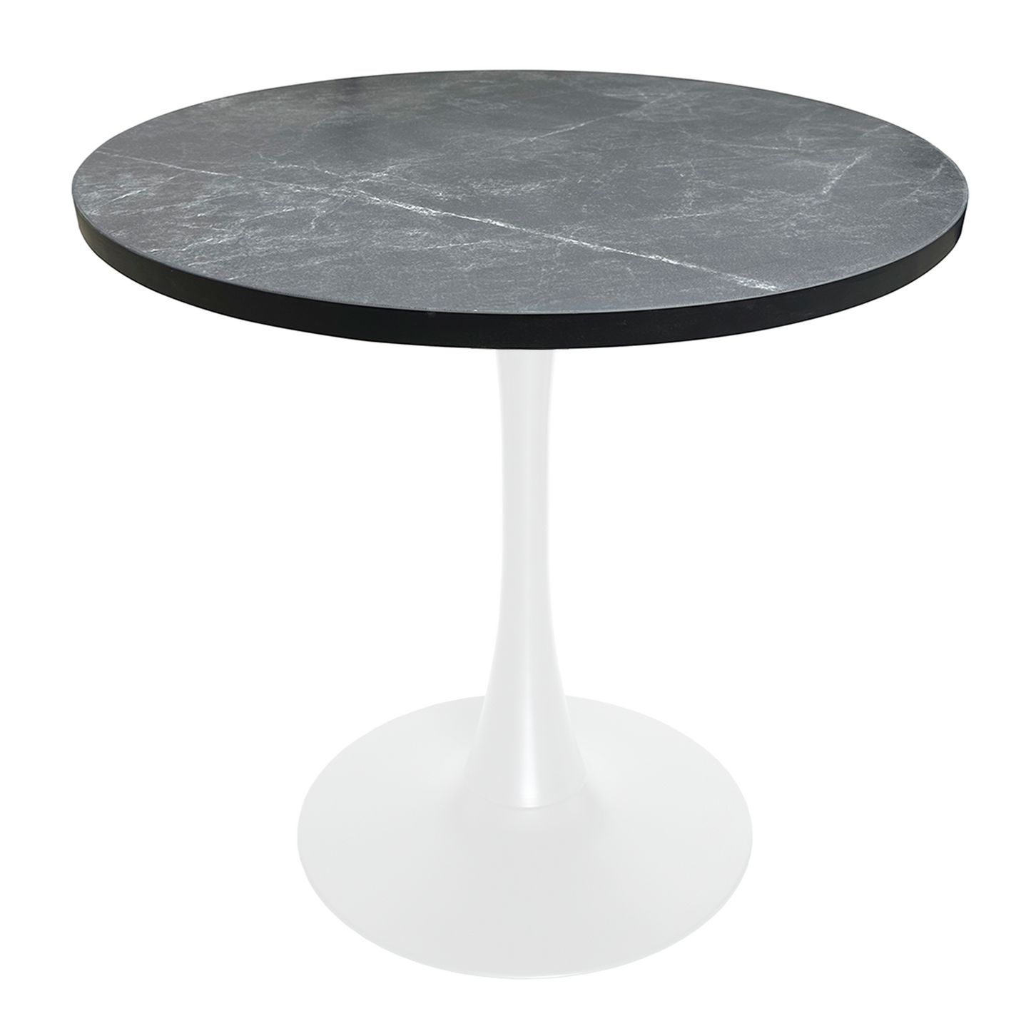 Bristol 36" Round Dining Table with MDF Top and White Iron Base - Bristol Collection