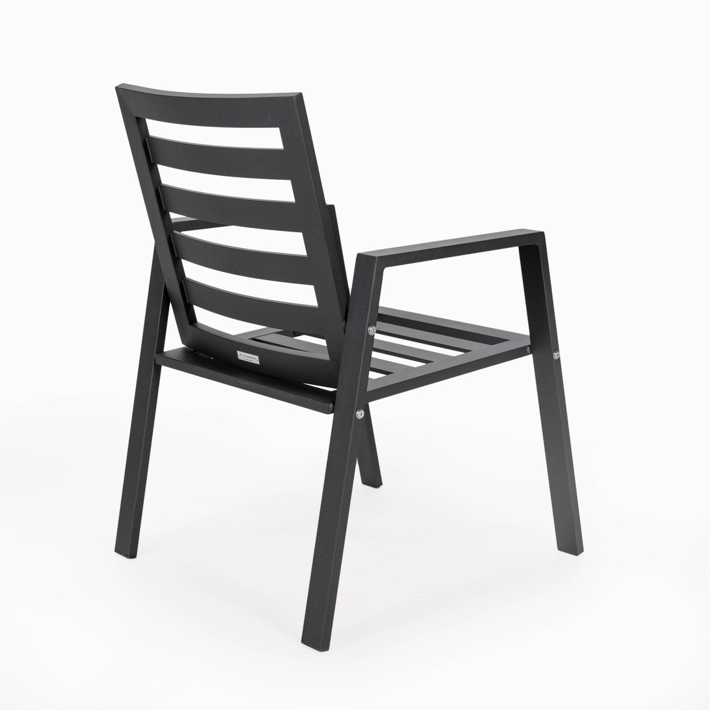 Chelsea Modern Aluminum Patio Dining Armchair with Removable Cushions Set of 2