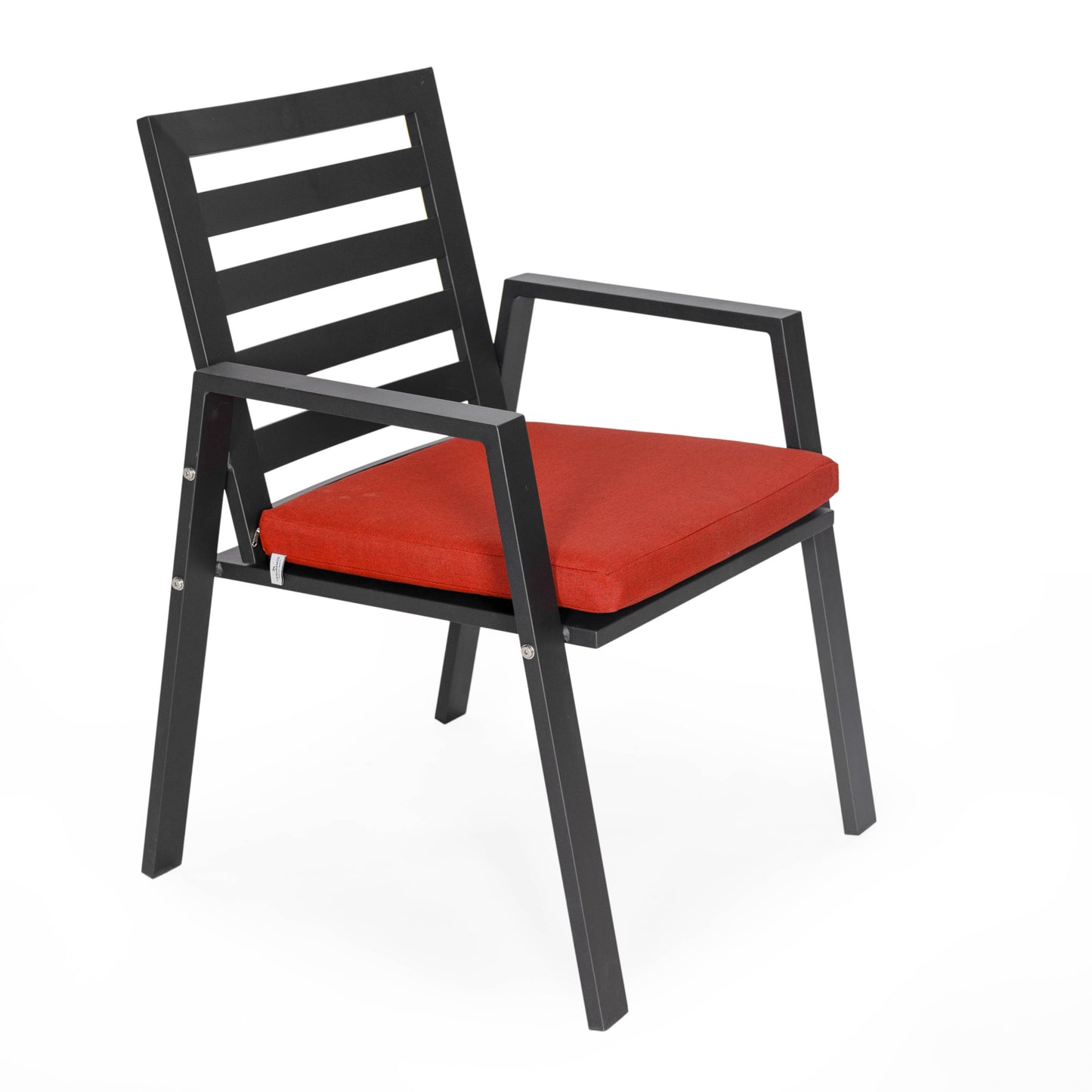 Chelsea Modern Aluminum Patio Dining Armchair with Removable Cushions Set of 4