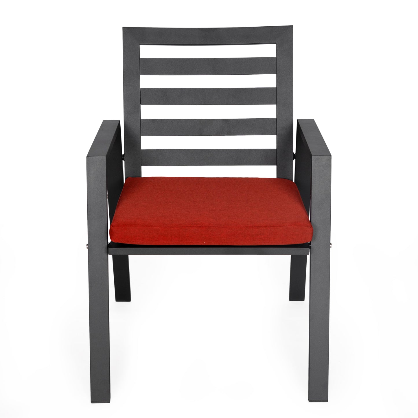 Chelsea Modern Aluminum Patio Dining Armchair with Removable Cushions Set of 4