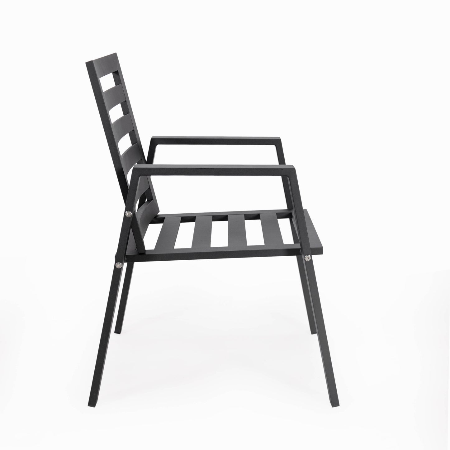 Chelsea Modern Aluminum Patio Dining Armchair with Removable Cushions Set of 4