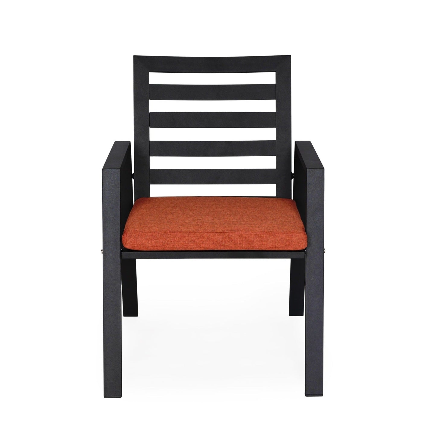 Chelsea 9-Piece Modern Outdoor Dining Set in Black Aluminum with Removable Cushions