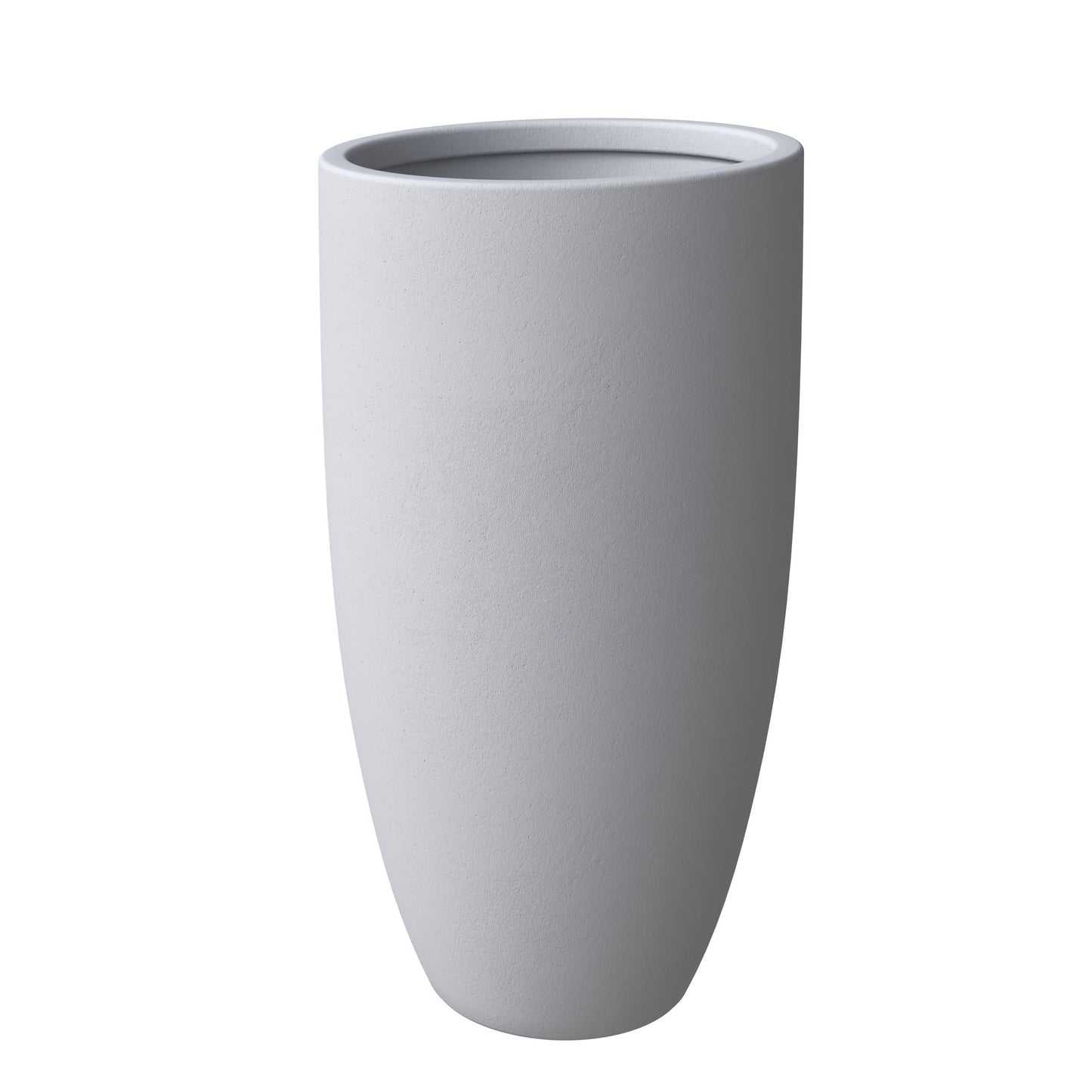 Crete Modern 4-Piece Tapered Round Planter Pot Set in Fiberstone and Clay Weather Resistant Design