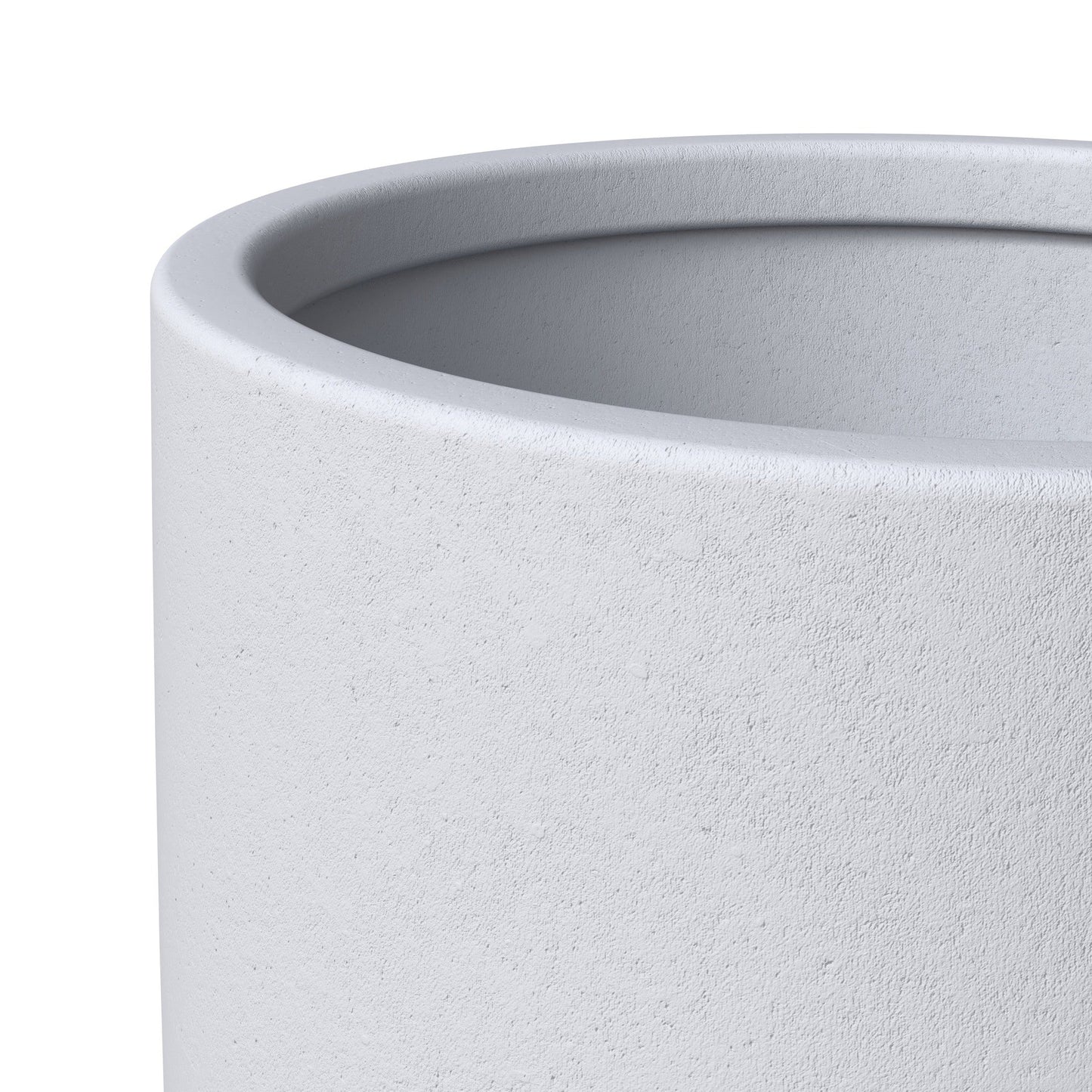 Crete Modern 4-Piece Tapered Round Planter Pot Set in Fiberstone and Clay Weather Resistant Design