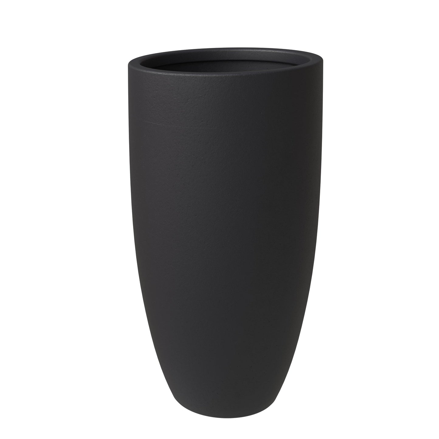 Crete Modern 4-Piece Tapered Round Planter Pot Set in Fiberstone and Clay Weather Resistant Design