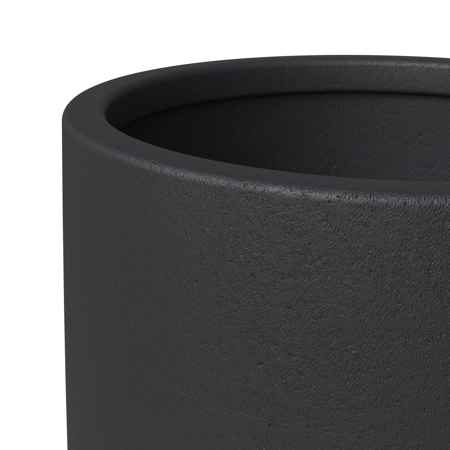 Crete Modern 4-Piece Tapered Round Planter Pot Set in Fiberstone and Clay Weather Resistant Design