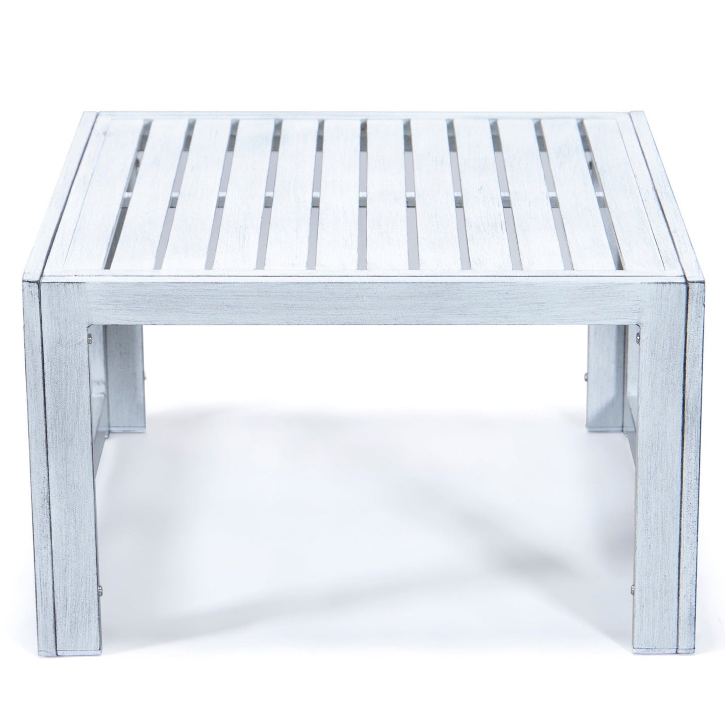 Chelsea 7-Piece Patio Sectional And Coffee Table Set In Weathered Grey Aluminum With Cushions