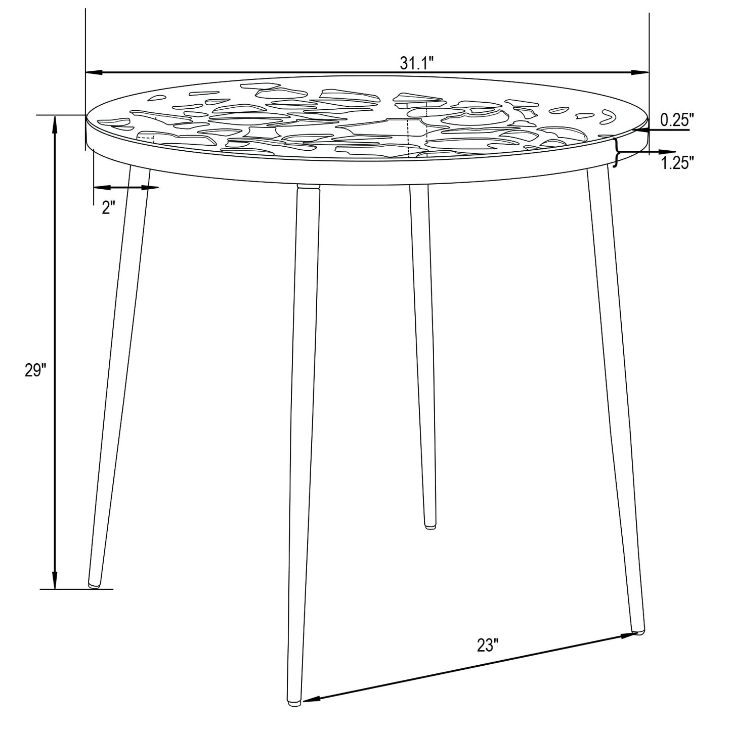 Devon 5-Piece Patio Dining Set: Aluminum Table with Glass Top & 4 Stackable Flower Chairs