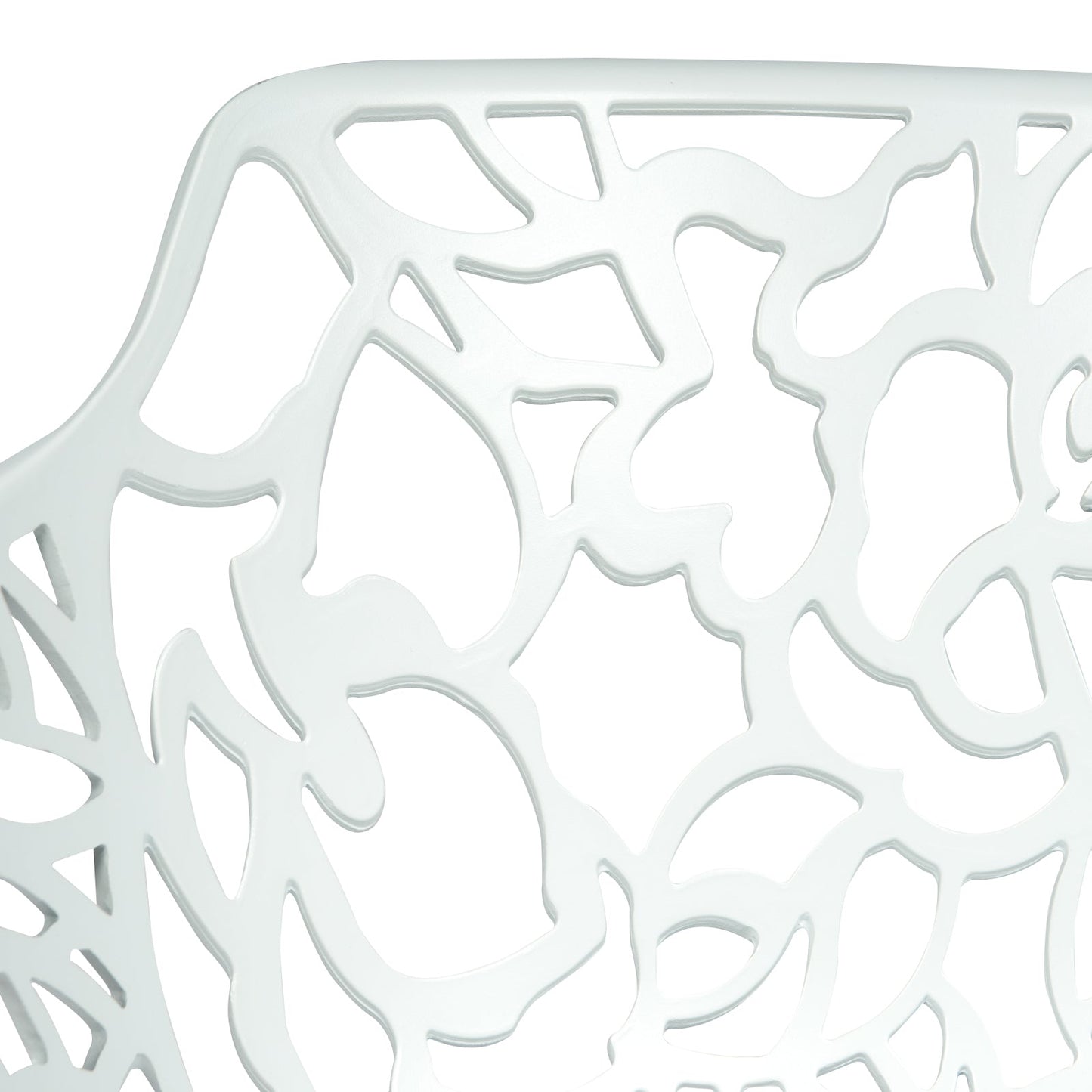 Devon 5-Piece Outdoor Dining Set: Aluminum Table with Glass Top & 4 Flower Armchairs