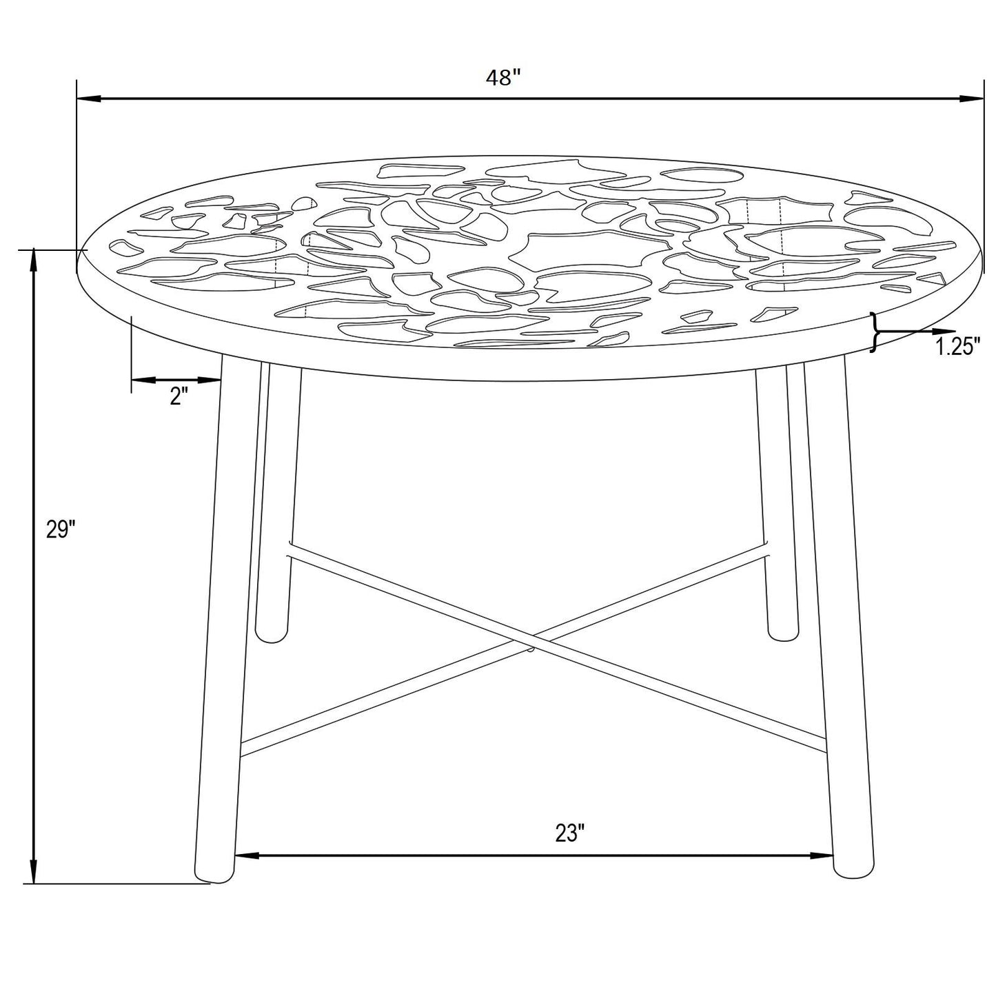 Devon 7-Piece Outdoor Dining Set: Aluminum Table with Glass Top & 6 Flower Armchairs