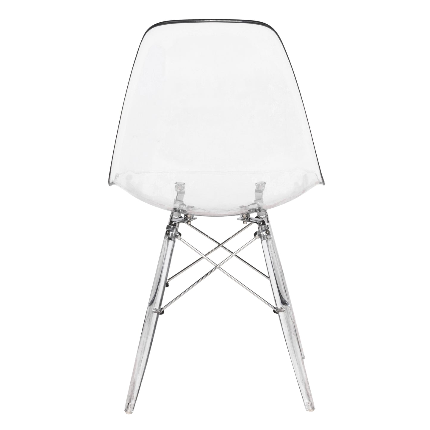 Cresco Modern Dining Chair Molded Side Chair with Acrylic Base