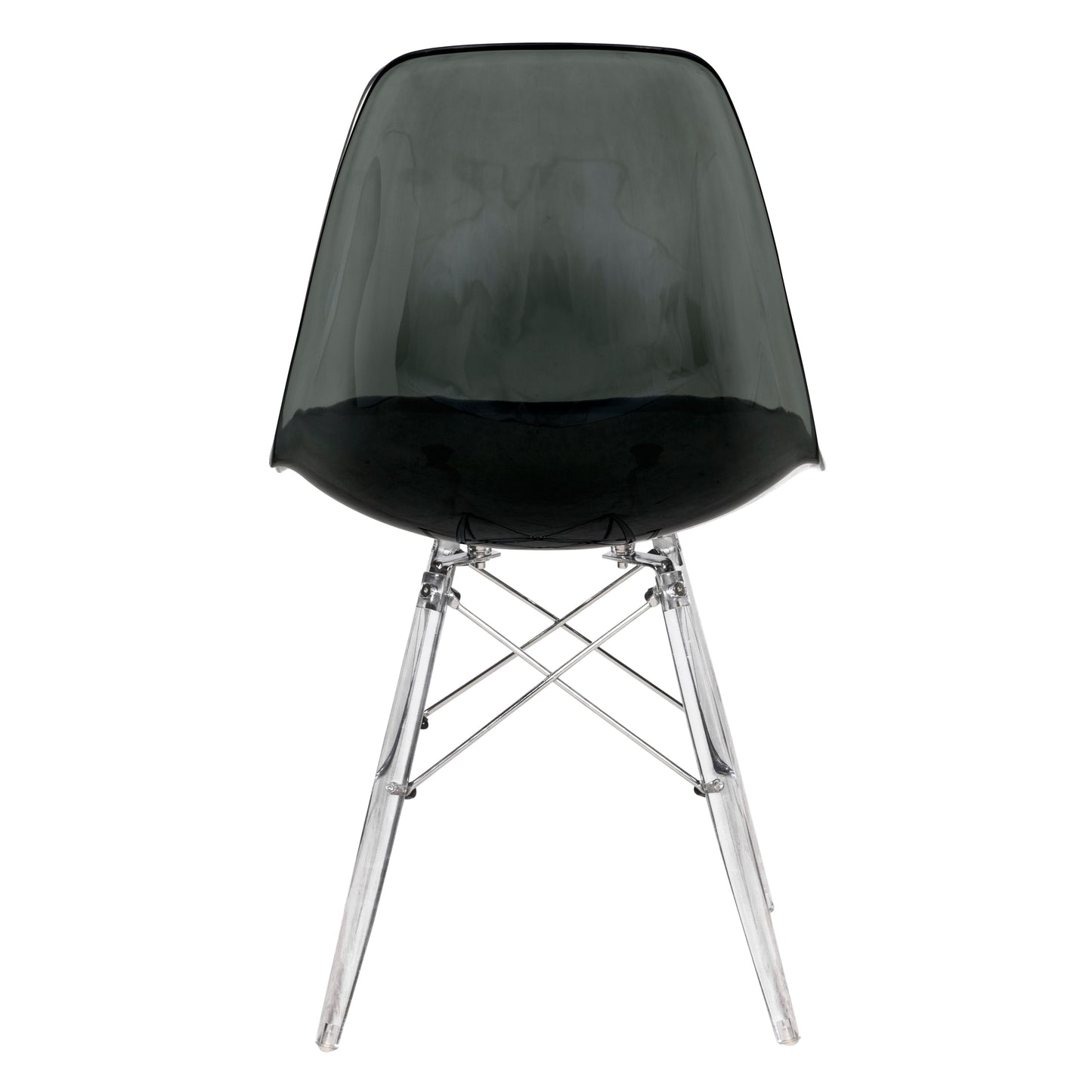 Cresco Modern Dining Chair Molded Side Chair with Acrylic Base