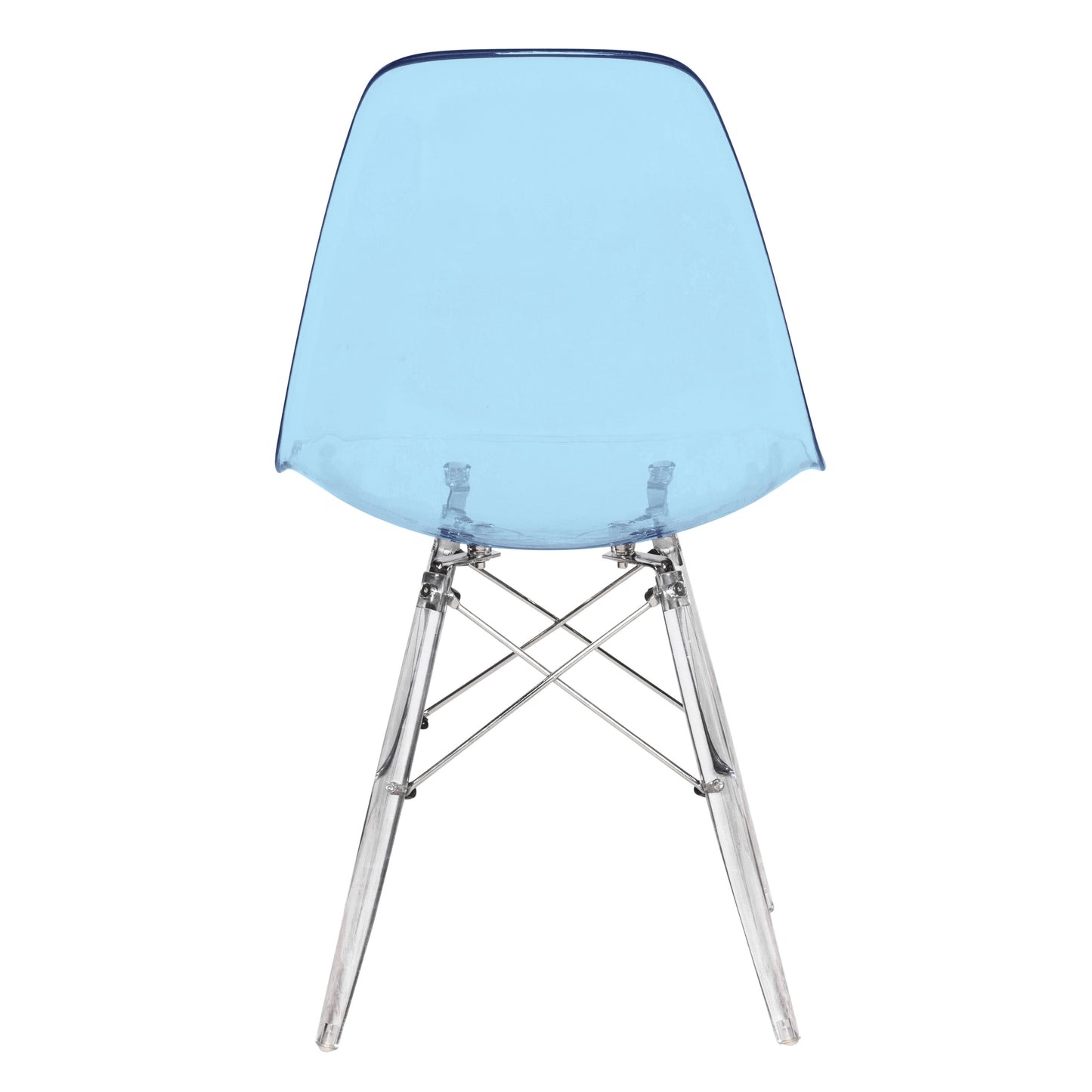 Cresco Modern Dining Chair Molded Side Chair with Acrylic Base