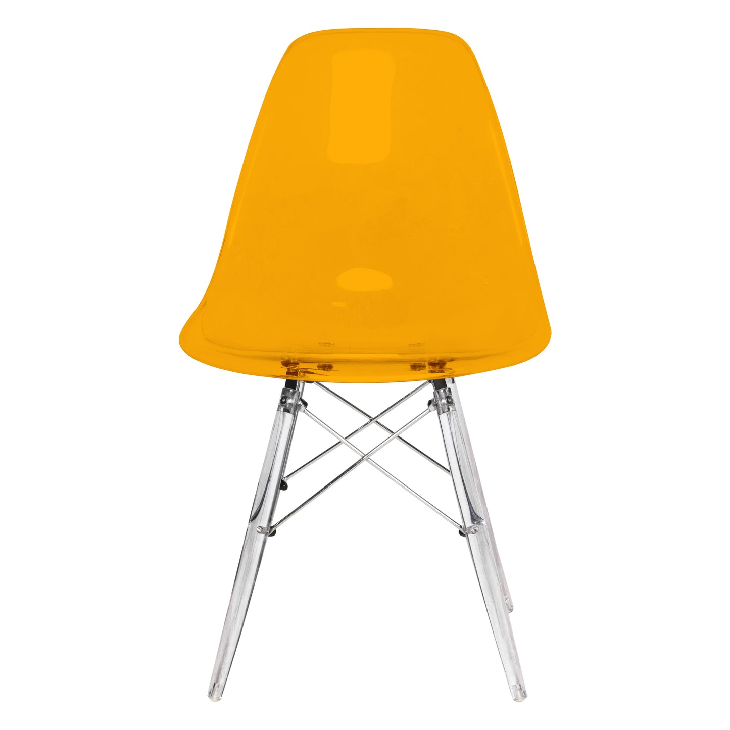 Cresco Modern Dining Chair Molded Side Chair with Acrylic Base