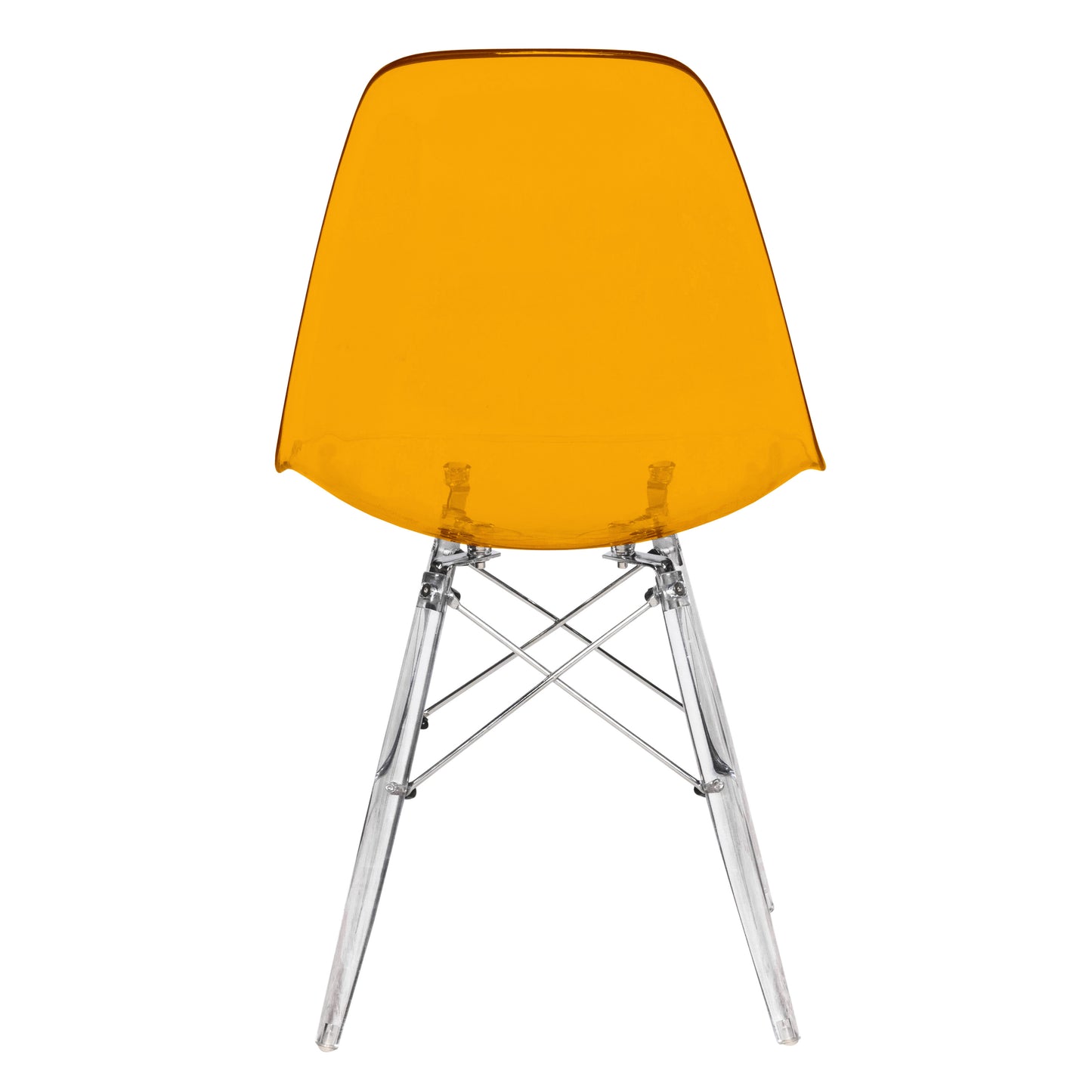 Cresco Modern Dining Chair Molded Side Chair with Acrylic Base